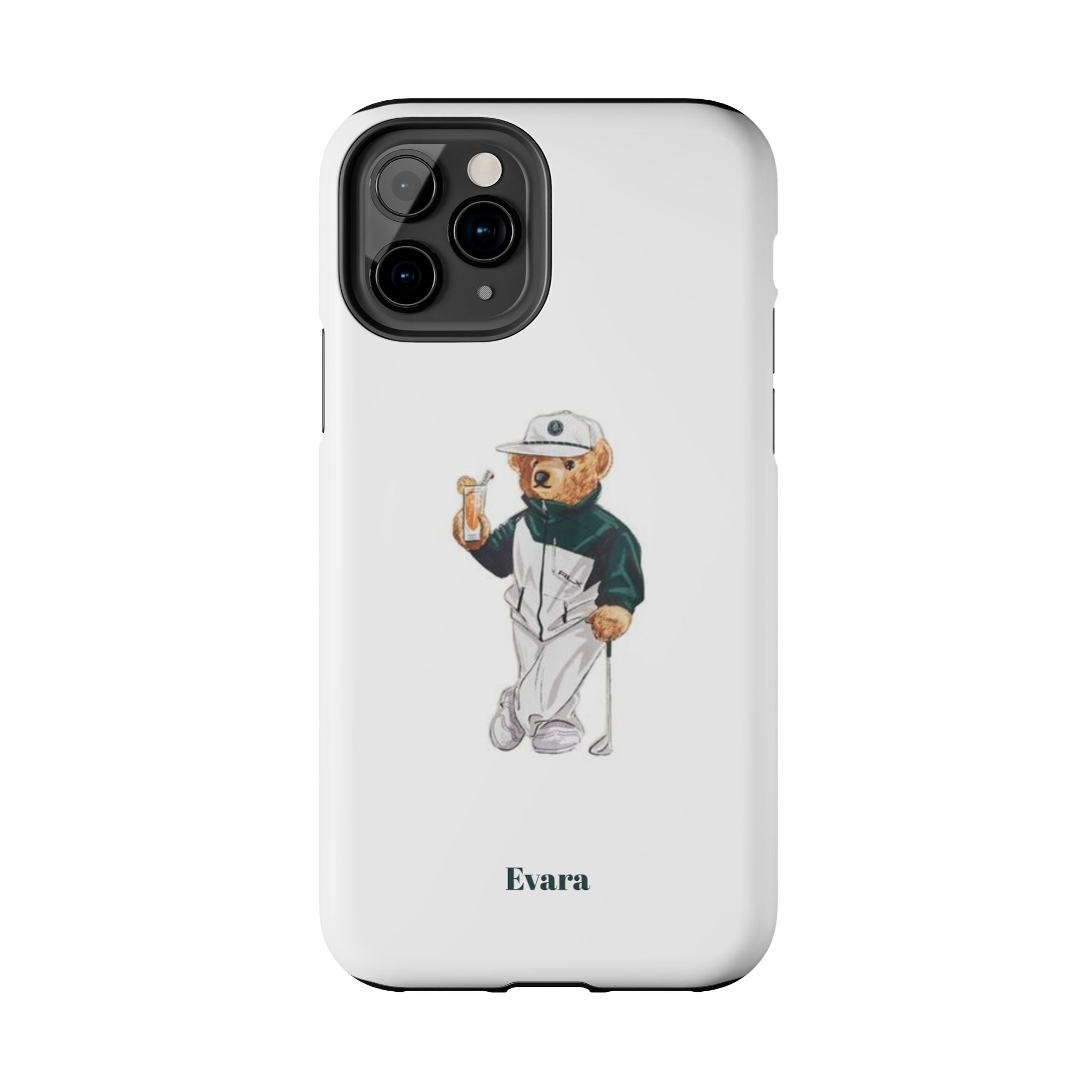 Tough Phone Case — Personalized Golf Bear Design