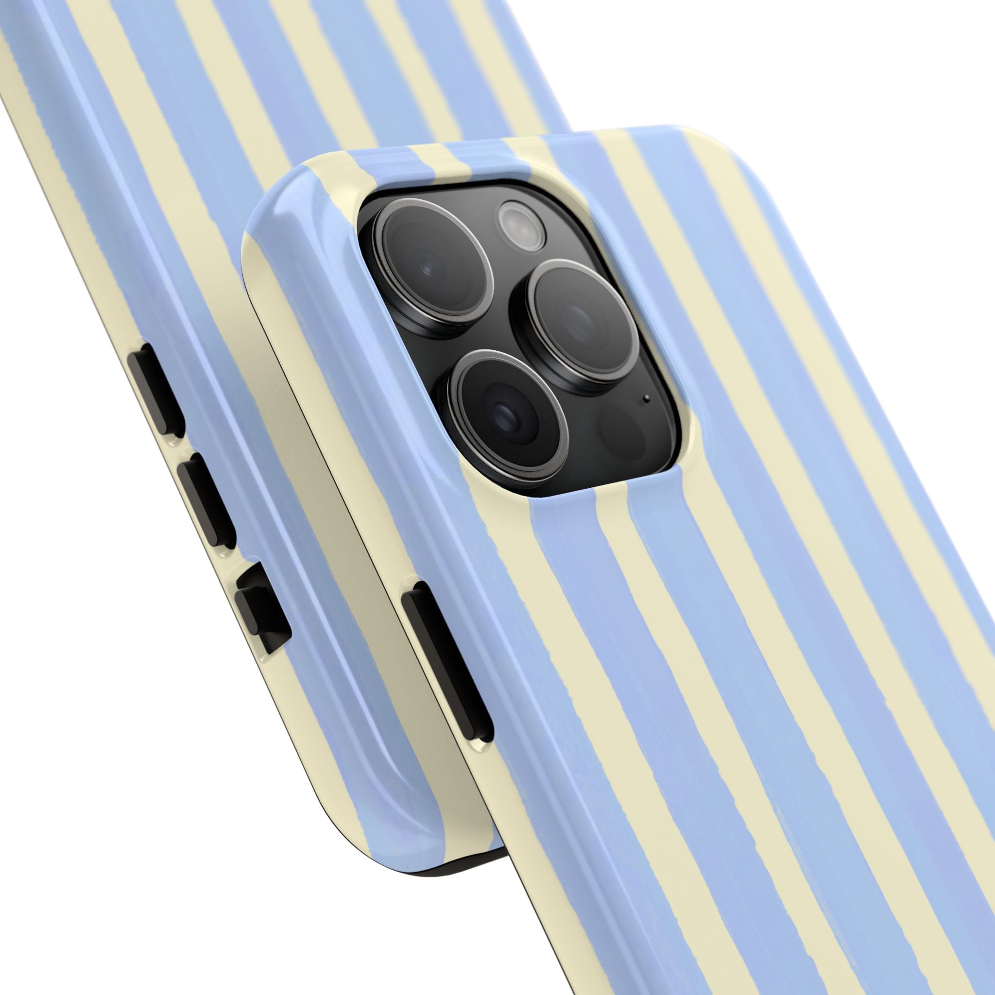 Pastel Blue & Cream Stripe Phone Case