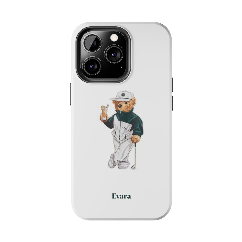 Tough Phone Case — Personalized Golf Bear Design