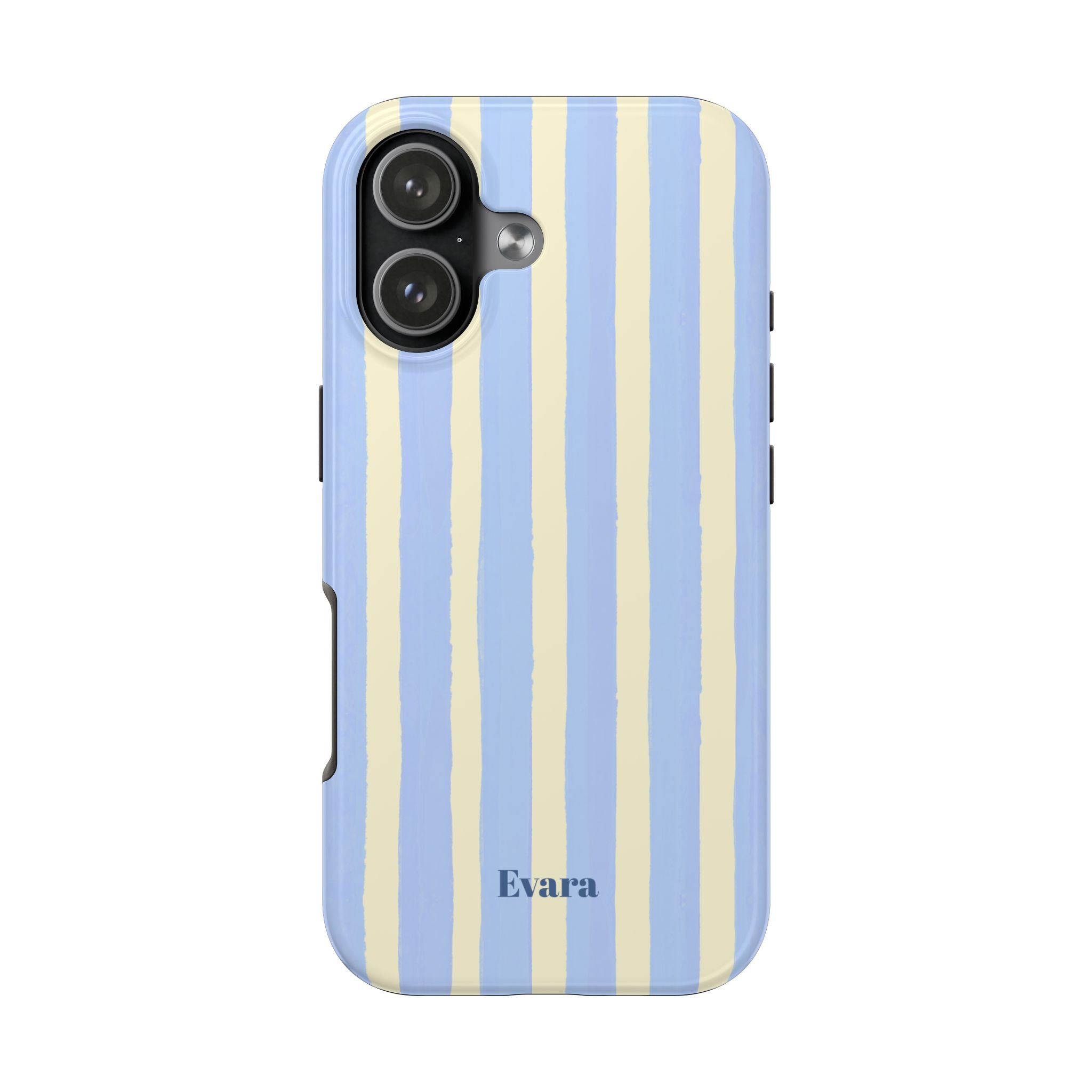 Pastel Blue & Cream Stripe Phone Case