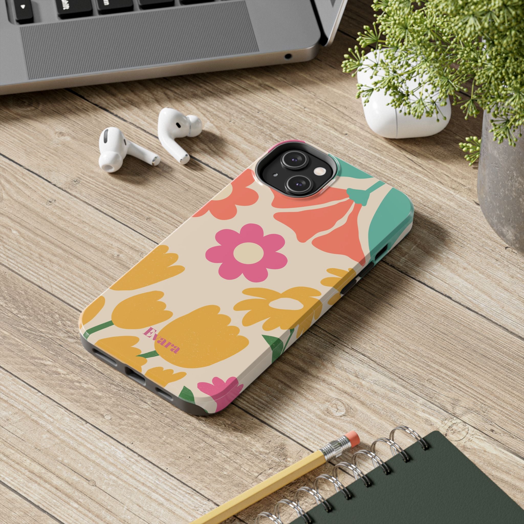 Yellow & Pink Vintage Flowers Phone Case