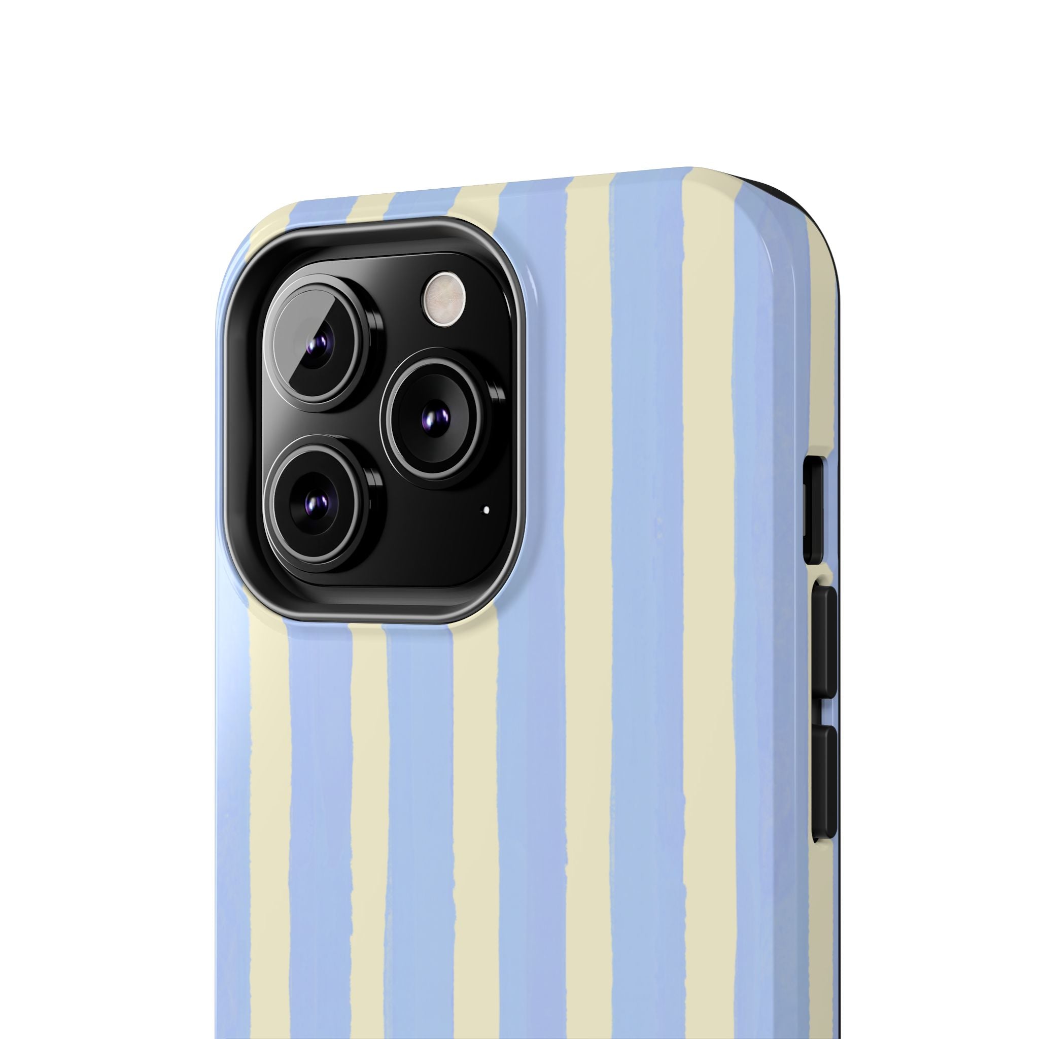 Pastel Blue & Cream Stripe Phone Case