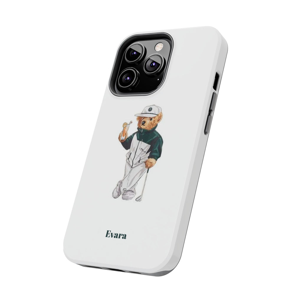 Tough Phone Case — Personalized Golf Bear Design
