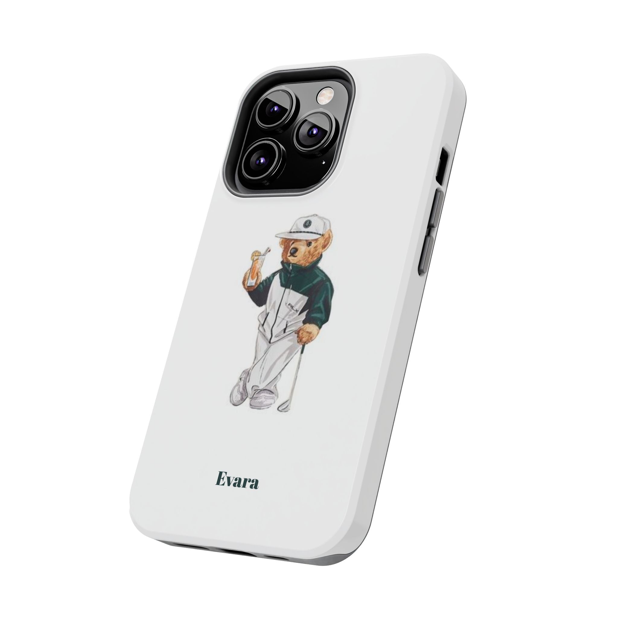 Tough Phone Case — Personalized Golf Bear Design