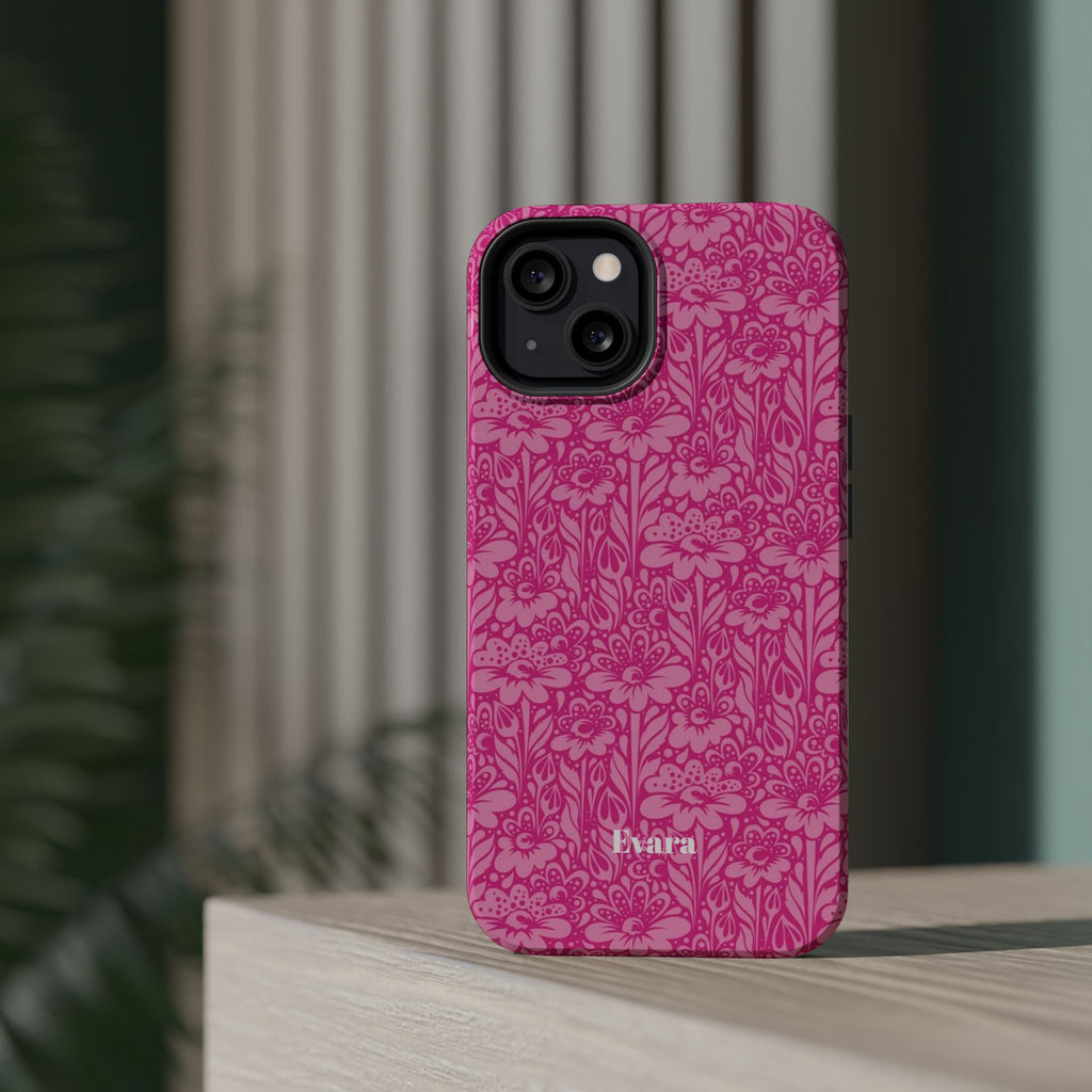 Pink Floral Phone Case- Magsafe