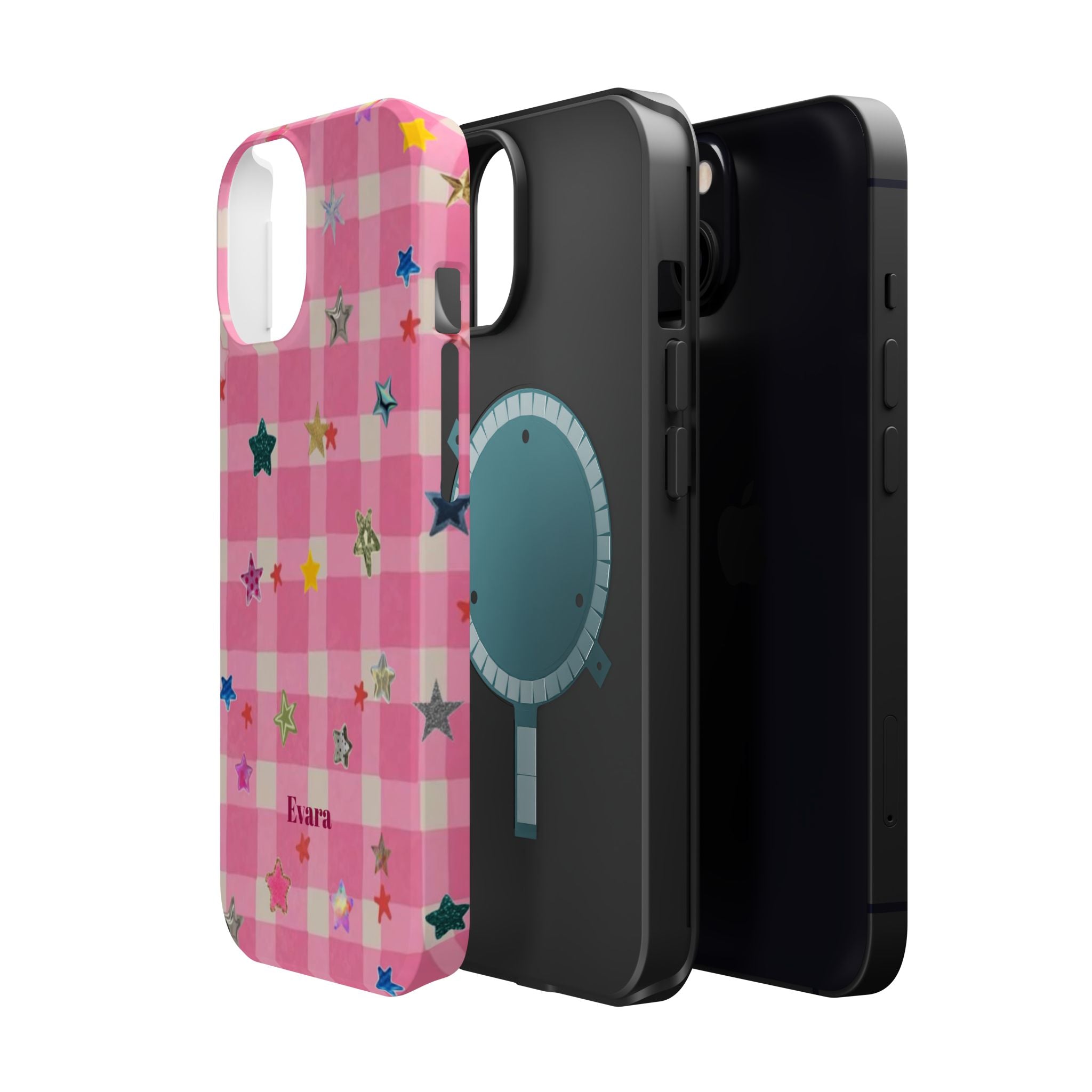 Pink Gingham Star Phone Case- Magsafe