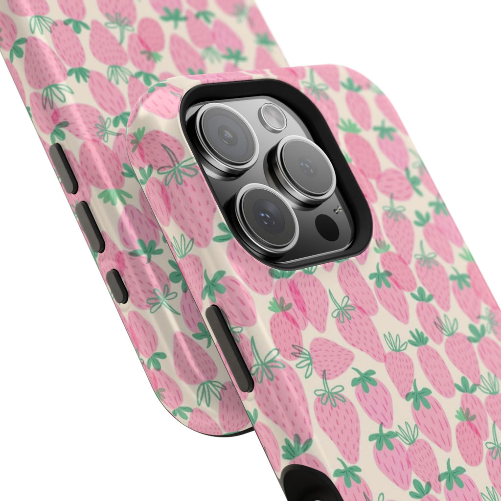 Pink Strawberry Phone Case- Magsafe