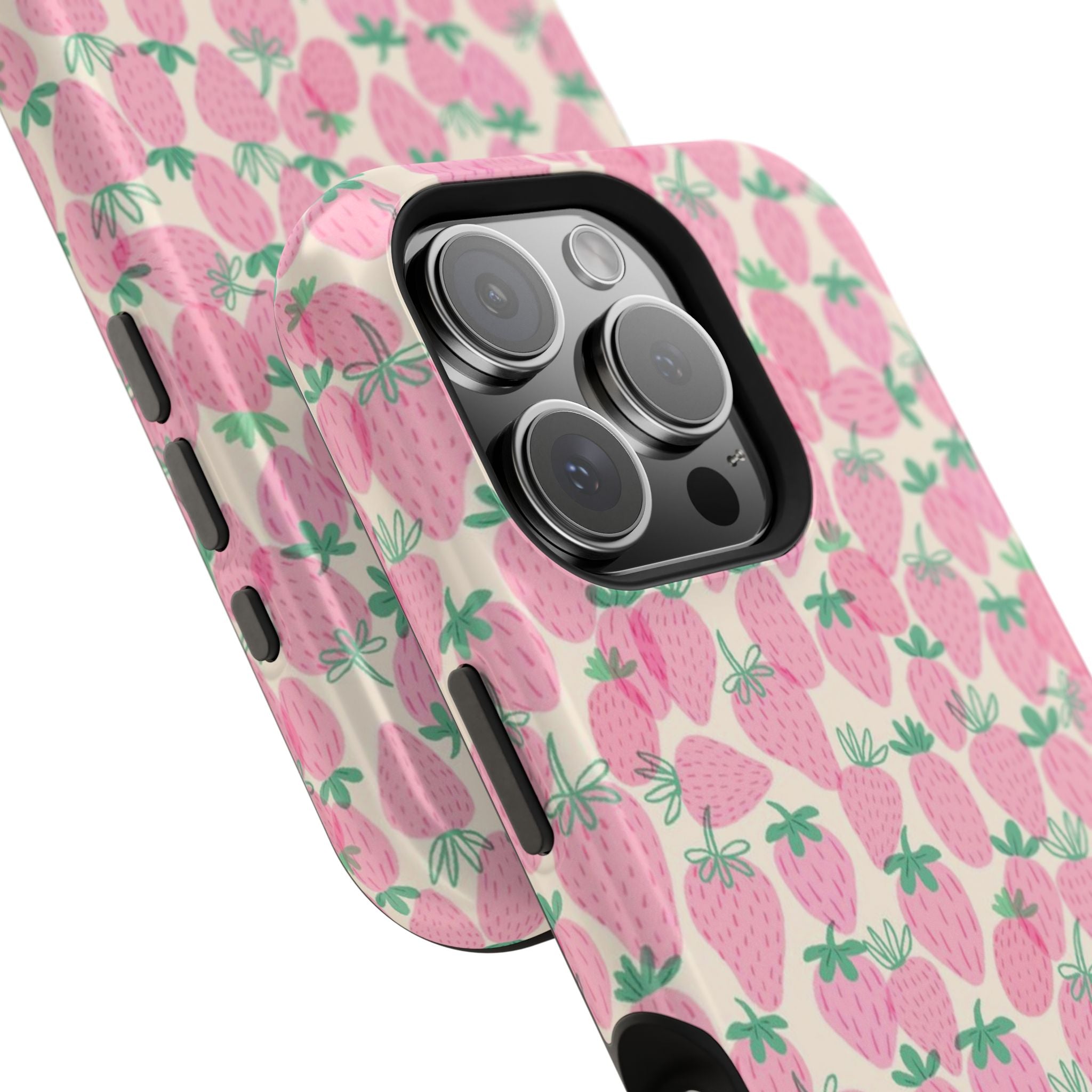 Pink Strawberry Phone Case- Magsafe