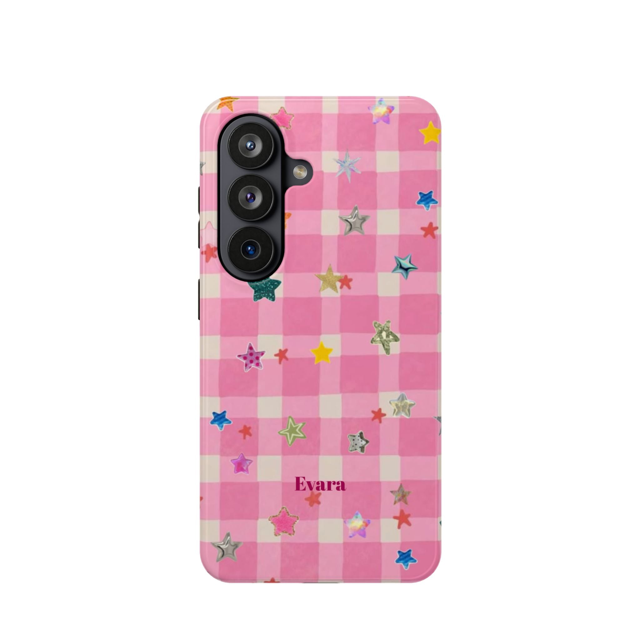 Pink Gingham Star Phone Case- Magsafe