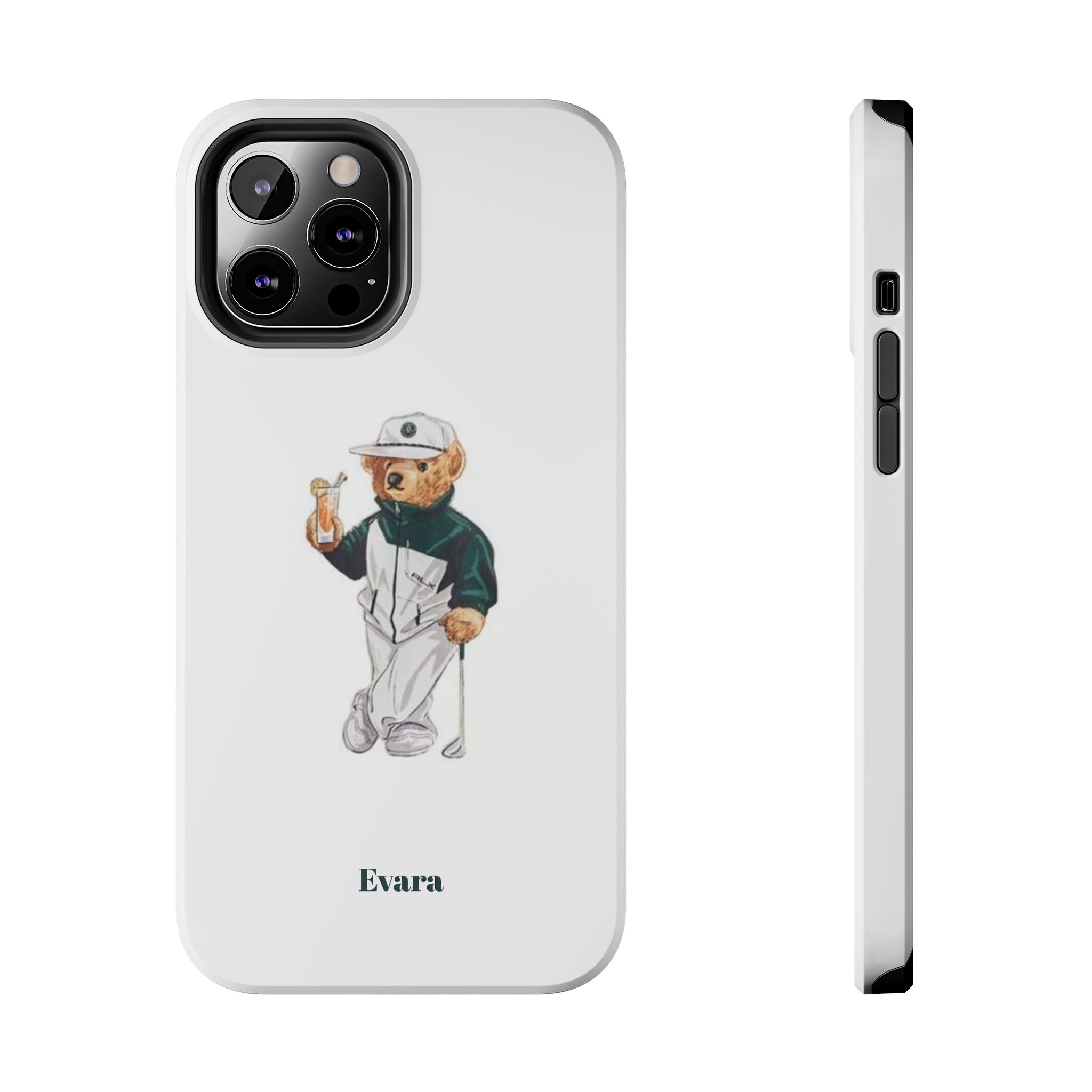 Tough Phone Case — Personalized Golf Bear Design