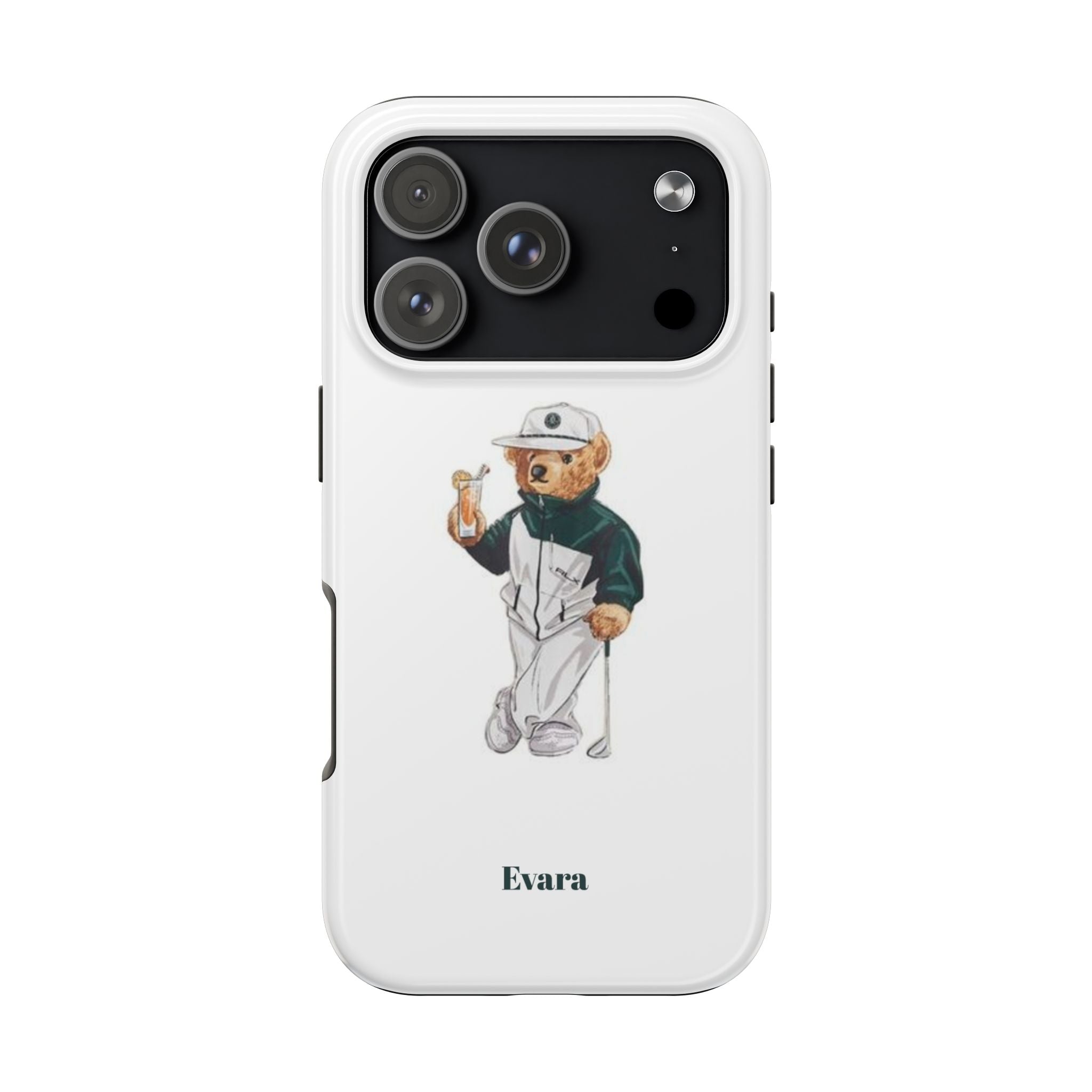 Tough Phone Case — Personalized Golf Bear Design