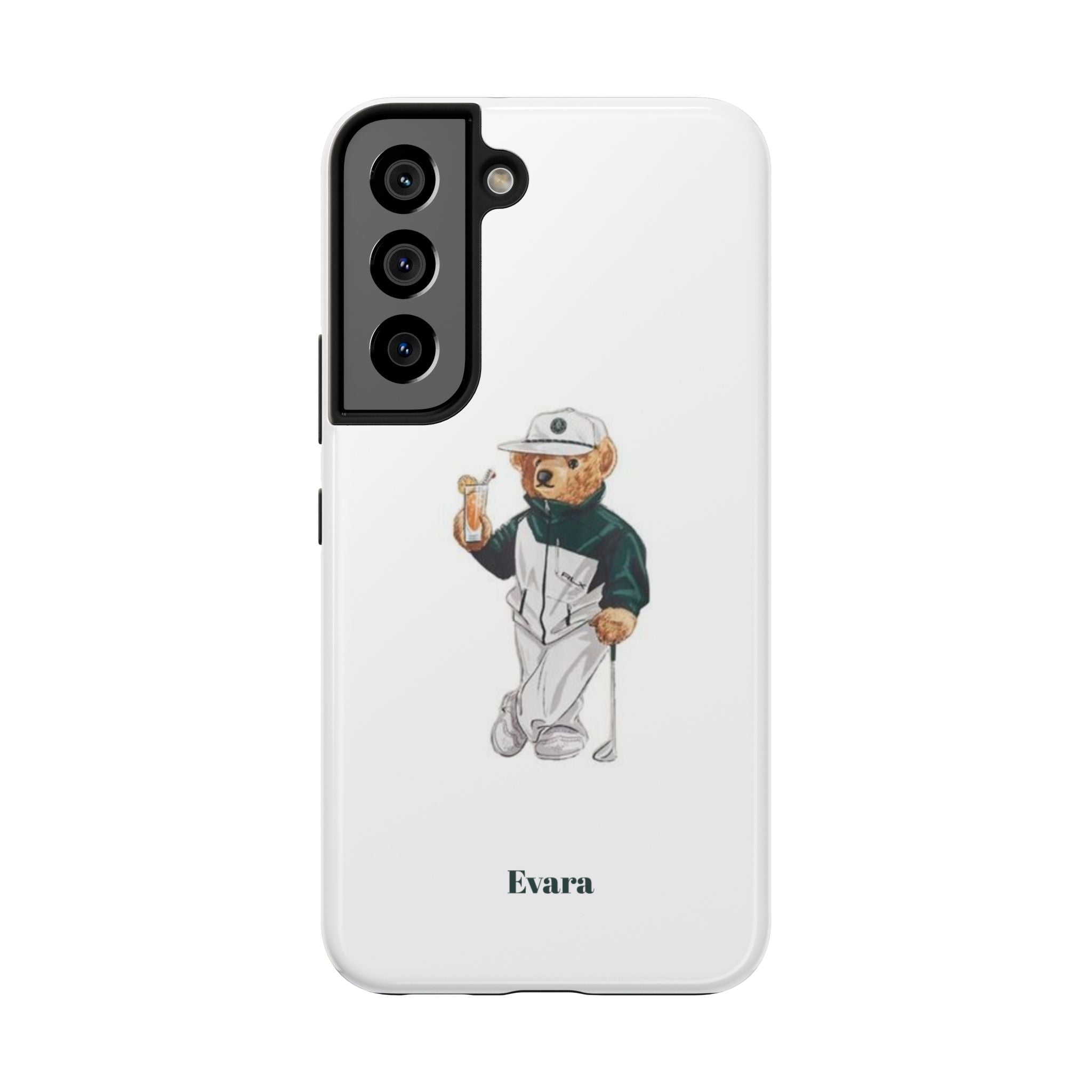 Tough Phone Case — Personalized Golf Bear Design