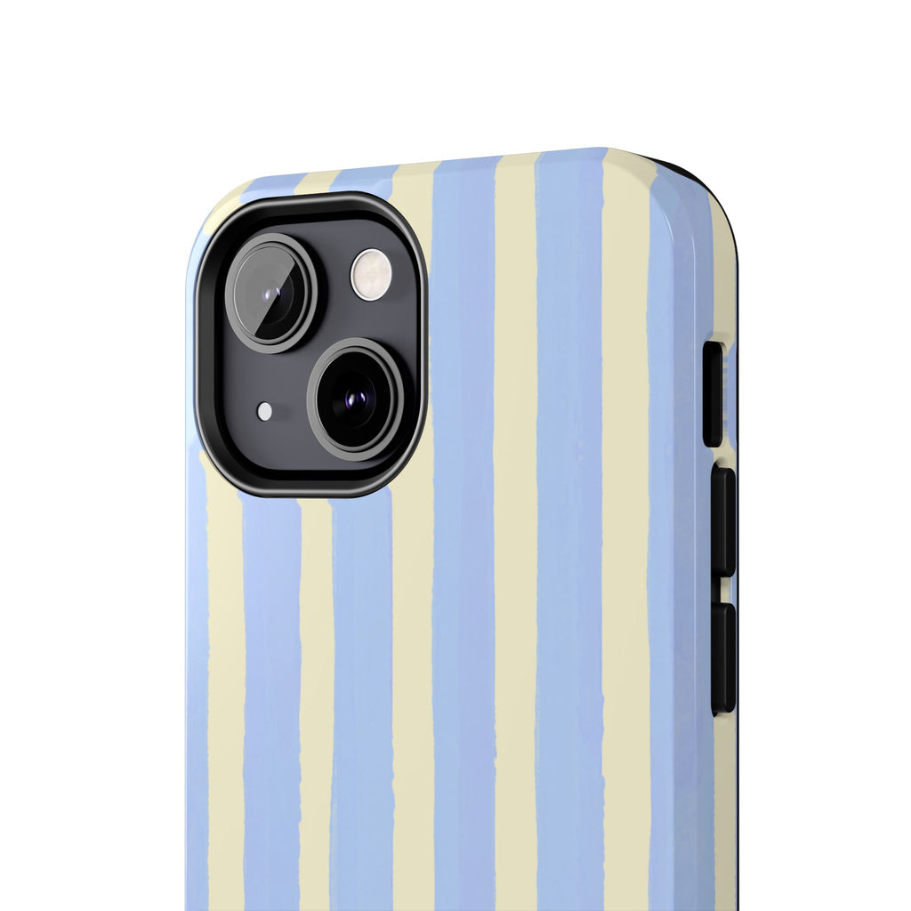 Pastel Blue & Cream Stripe Phone Case