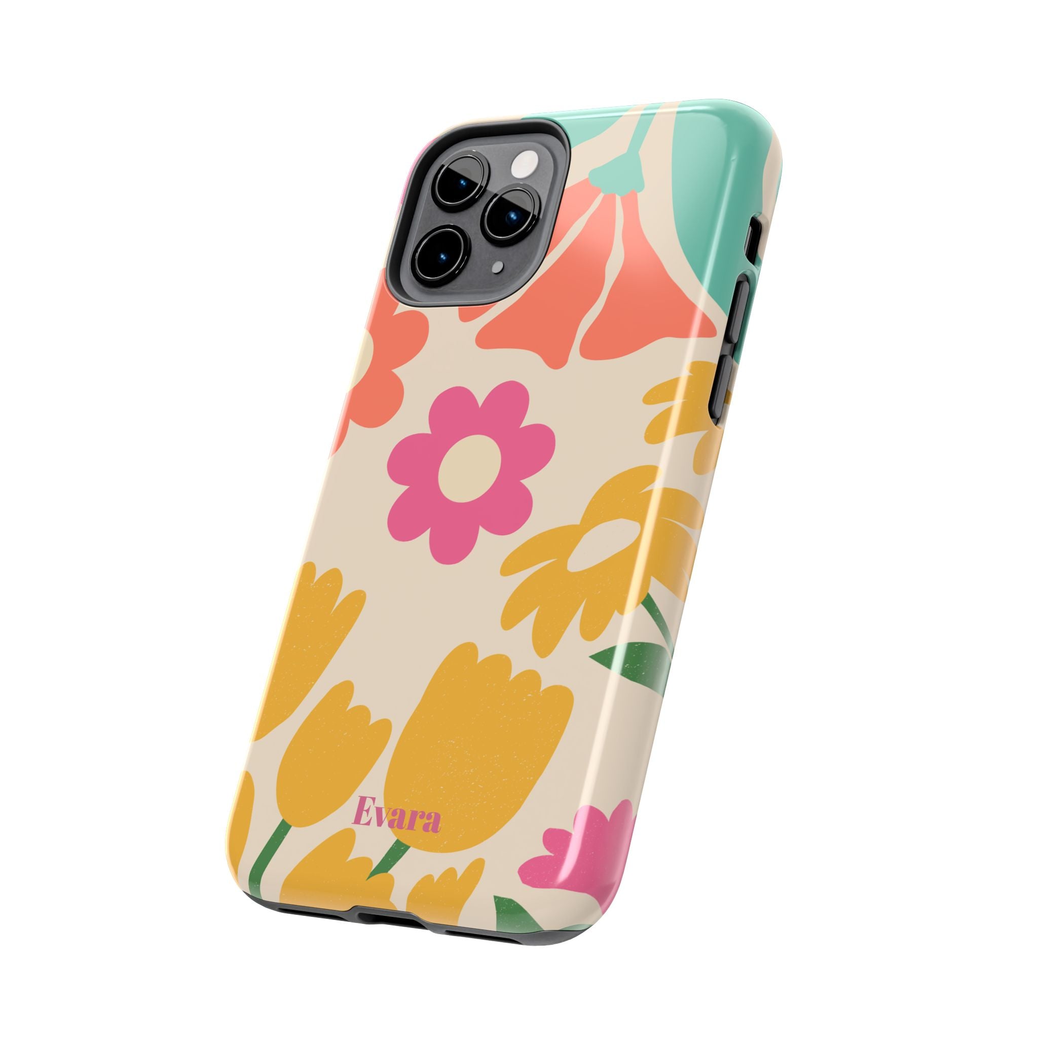 Yellow & Pink Vintage Flowers Phone Case