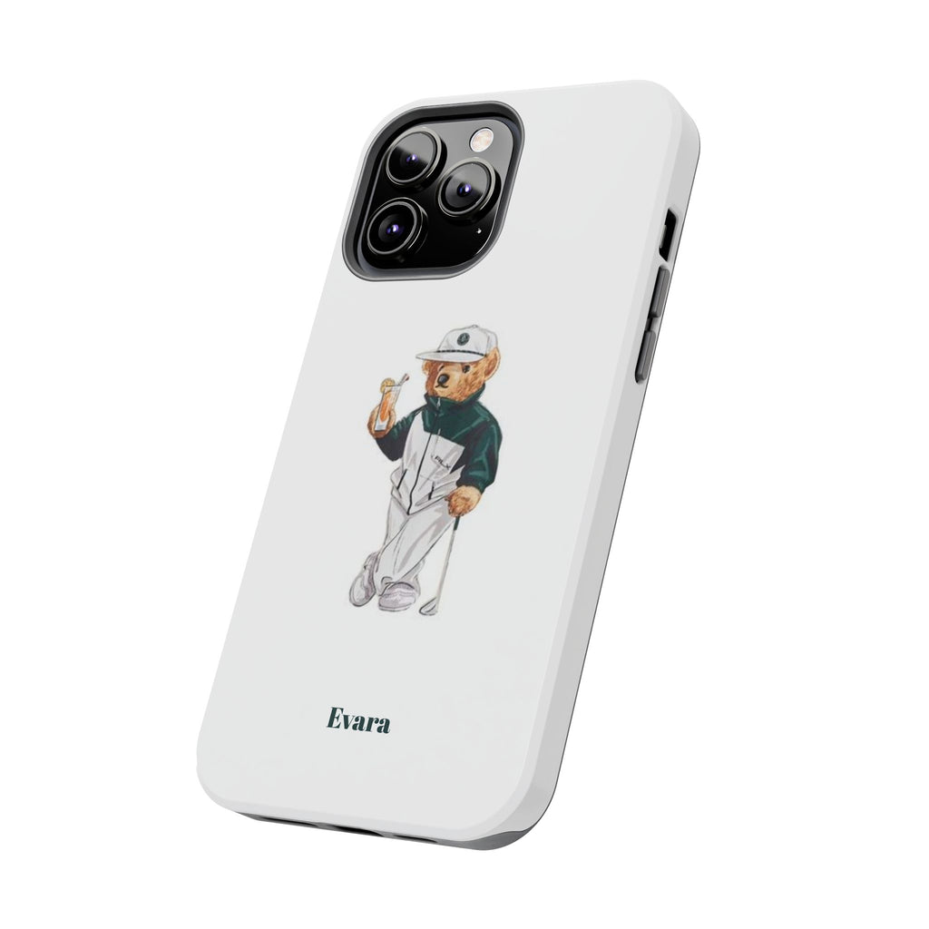 Tough Phone Case — Personalized Golf Bear Design