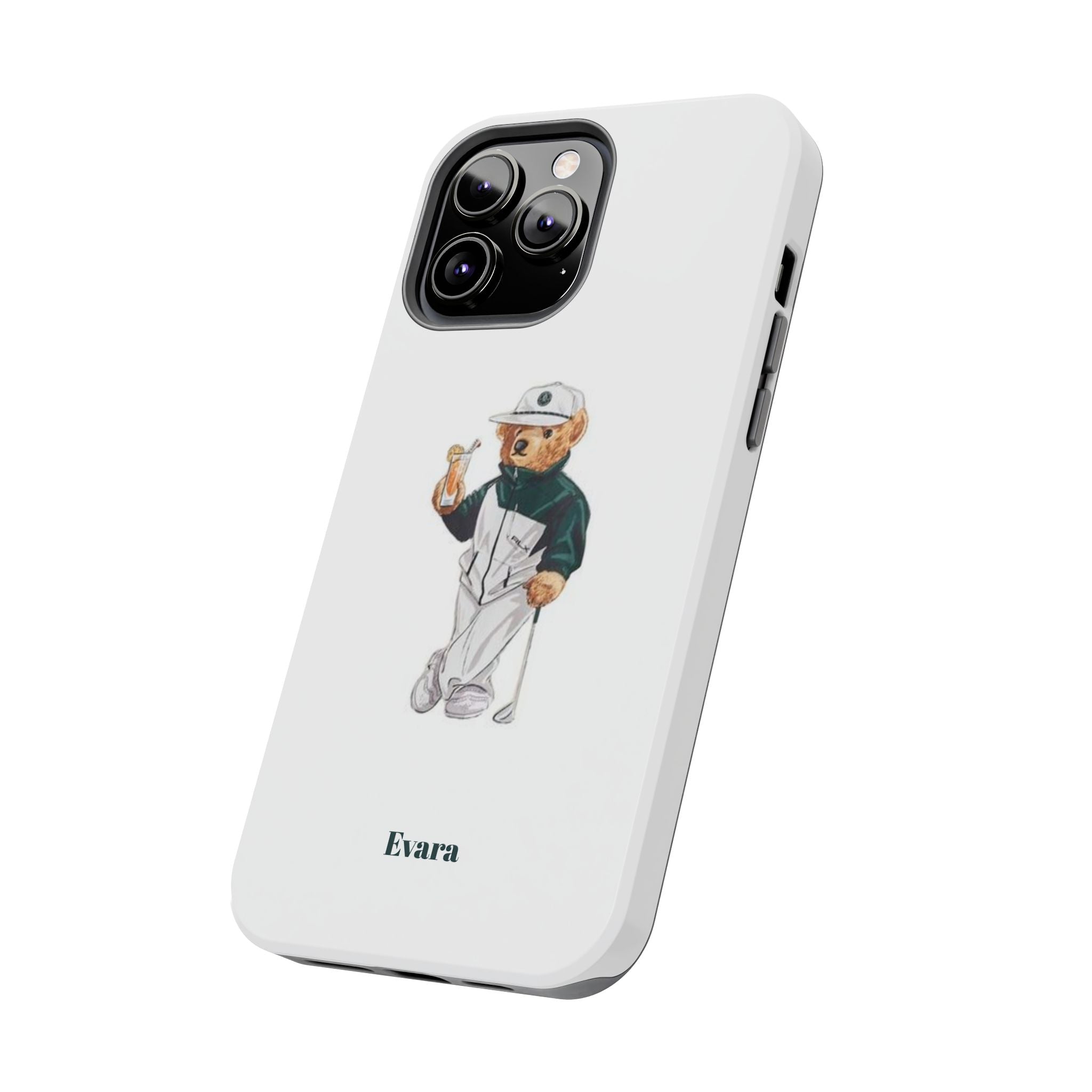 Tough Phone Case — Personalized Golf Bear Design