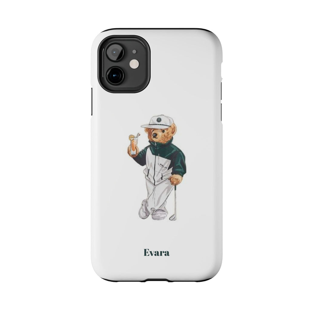 Tough Phone Case — Personalized Golf Bear Design