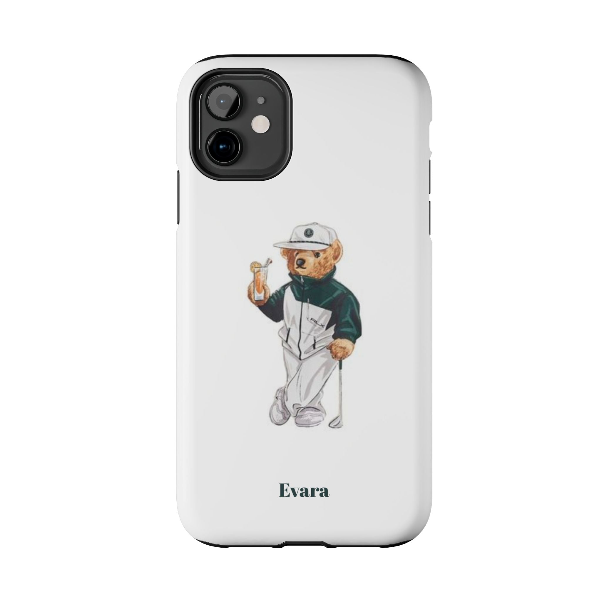 Tough Phone Case — Personalized Golf Bear Design