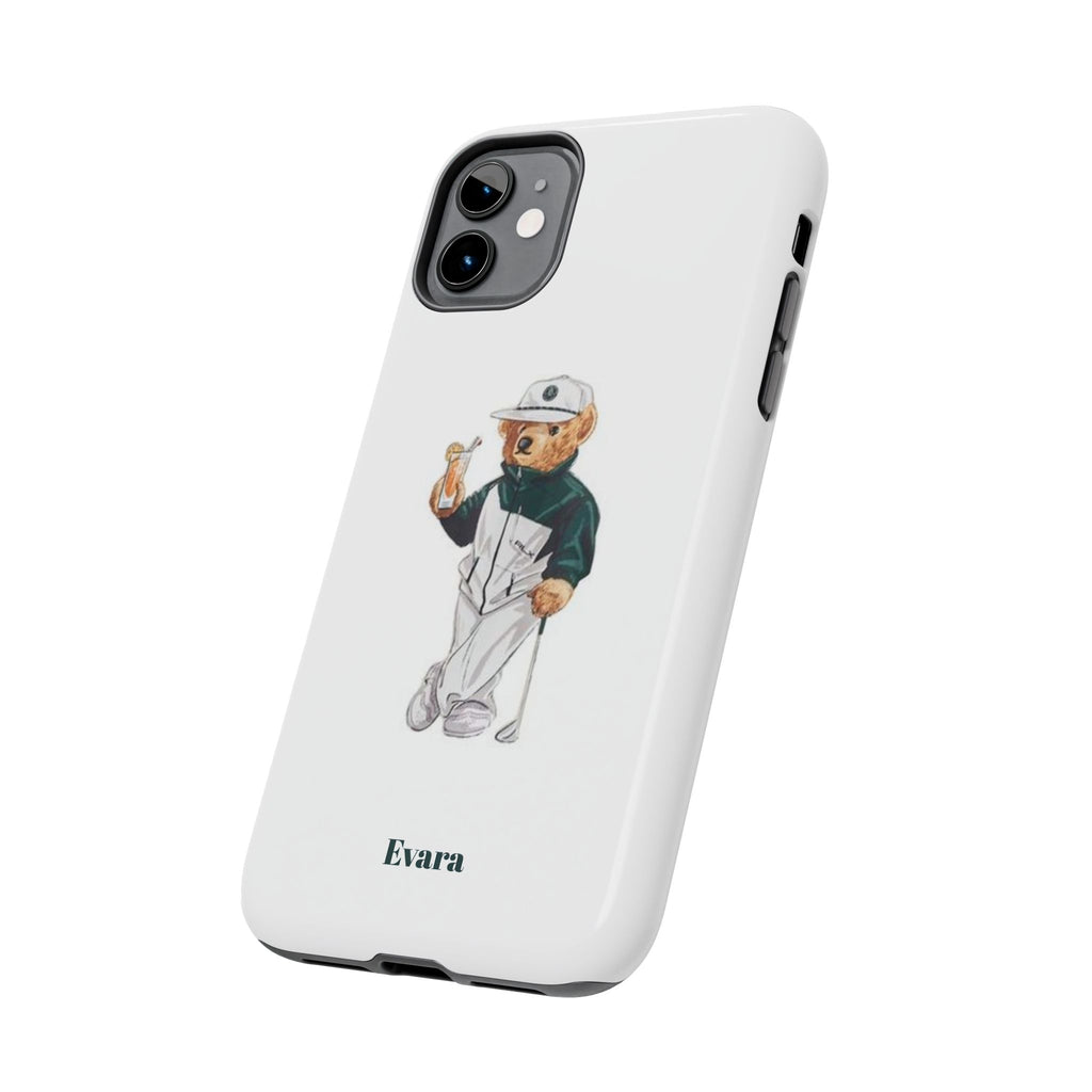 Tough Phone Case — Personalized Golf Bear Design