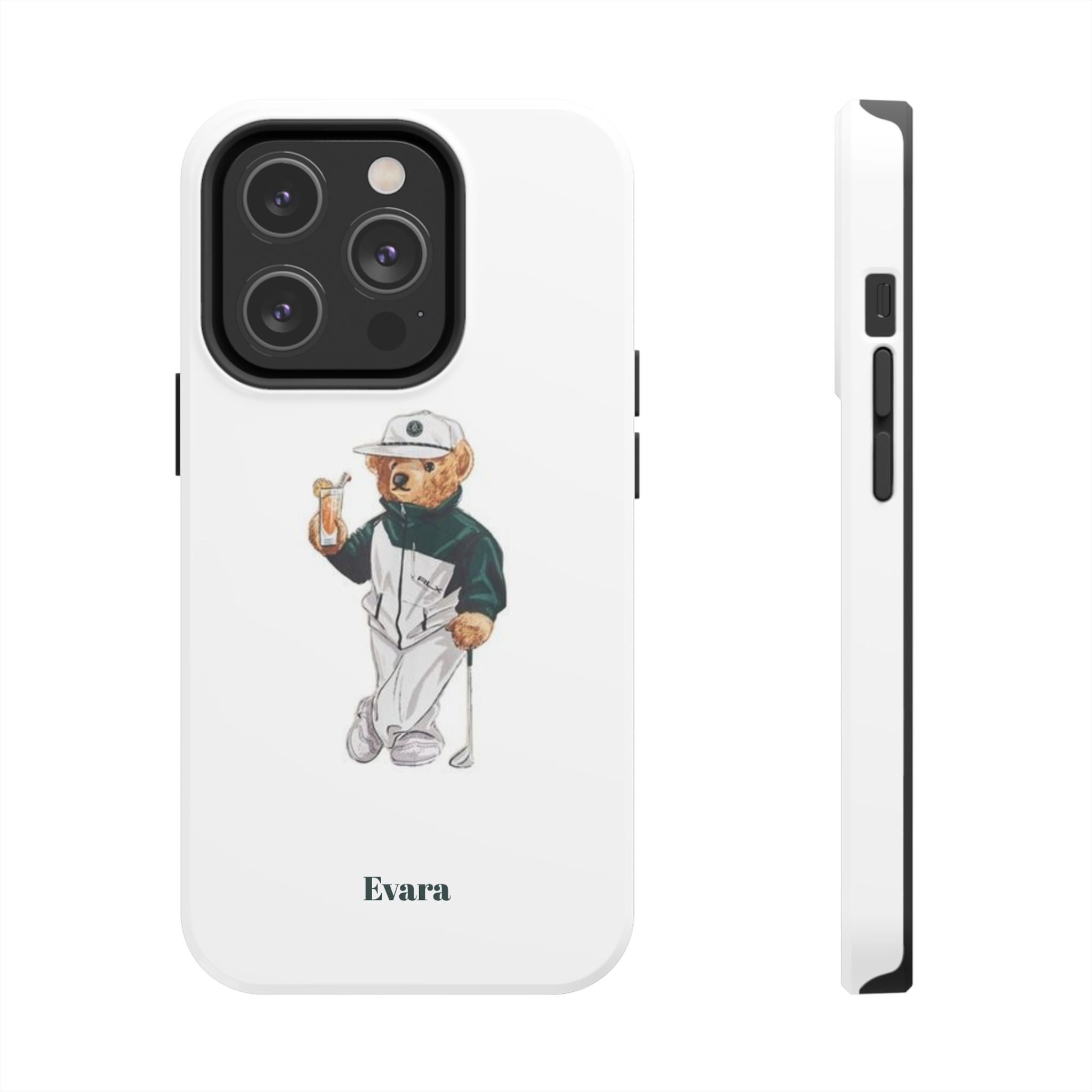 Tough Phone Case — Personalized Golf Bear Design