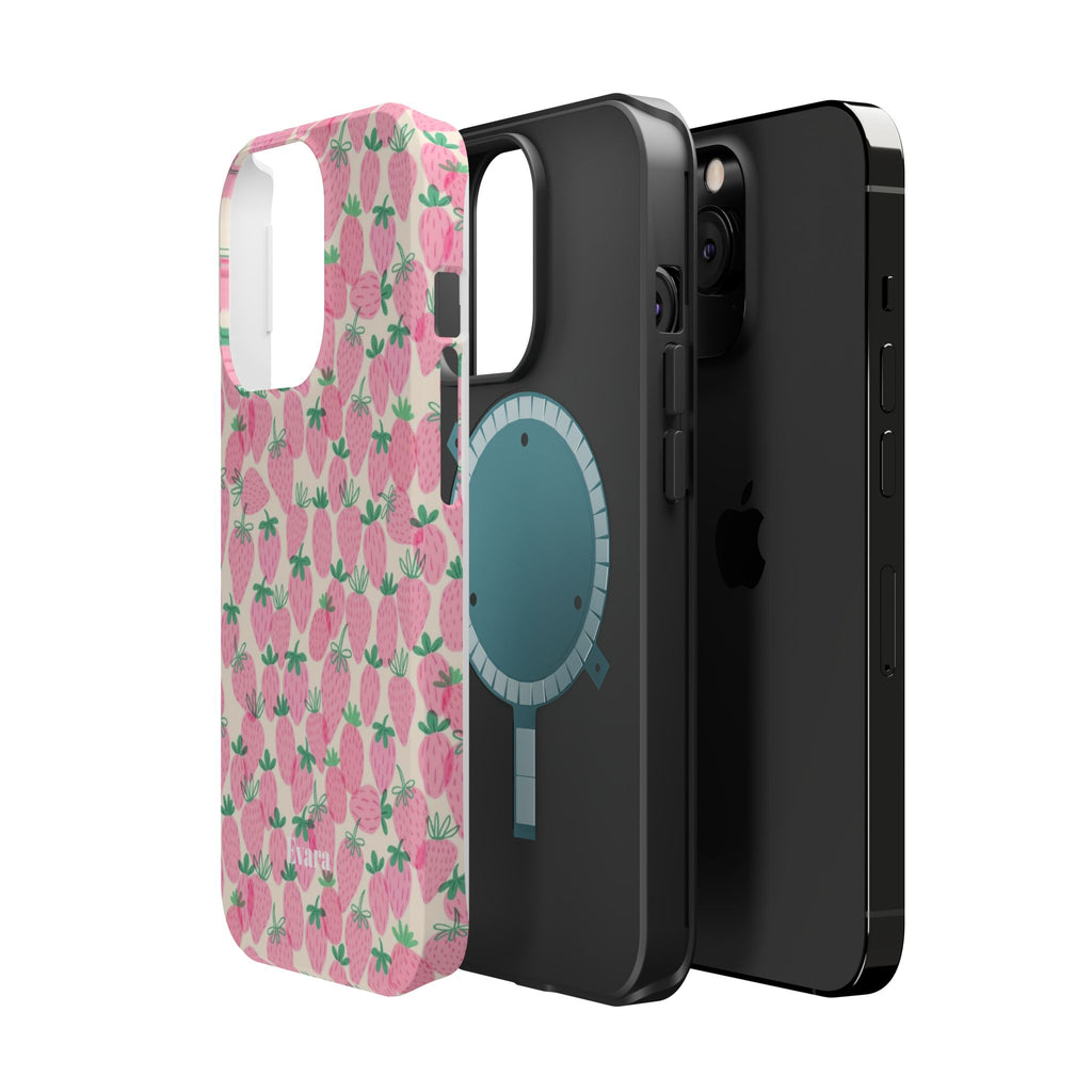 Pink Strawberry Phone Case- Magsafe