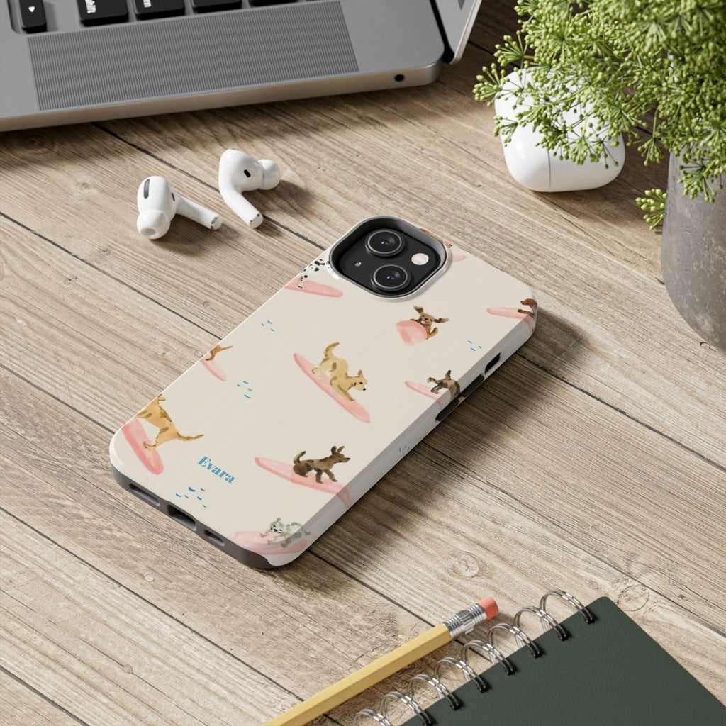 Surfing Dachshund's Phone case