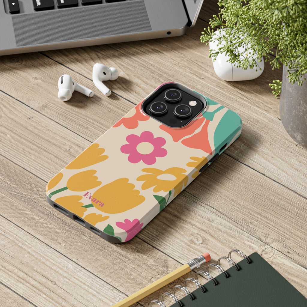 Yellow & Pink Vintage Flowers Phone Case