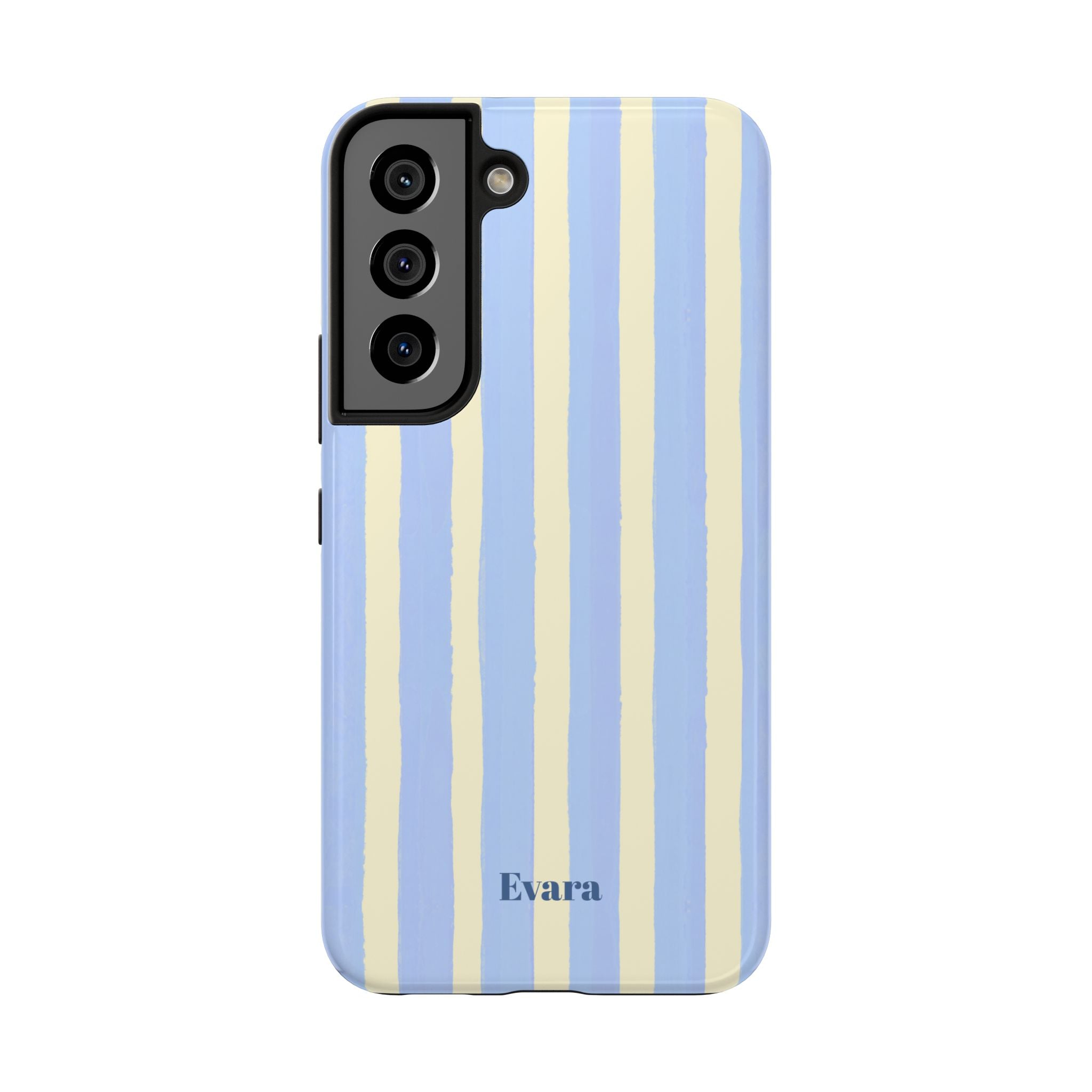 Pastel Blue & Cream Stripe Phone Case