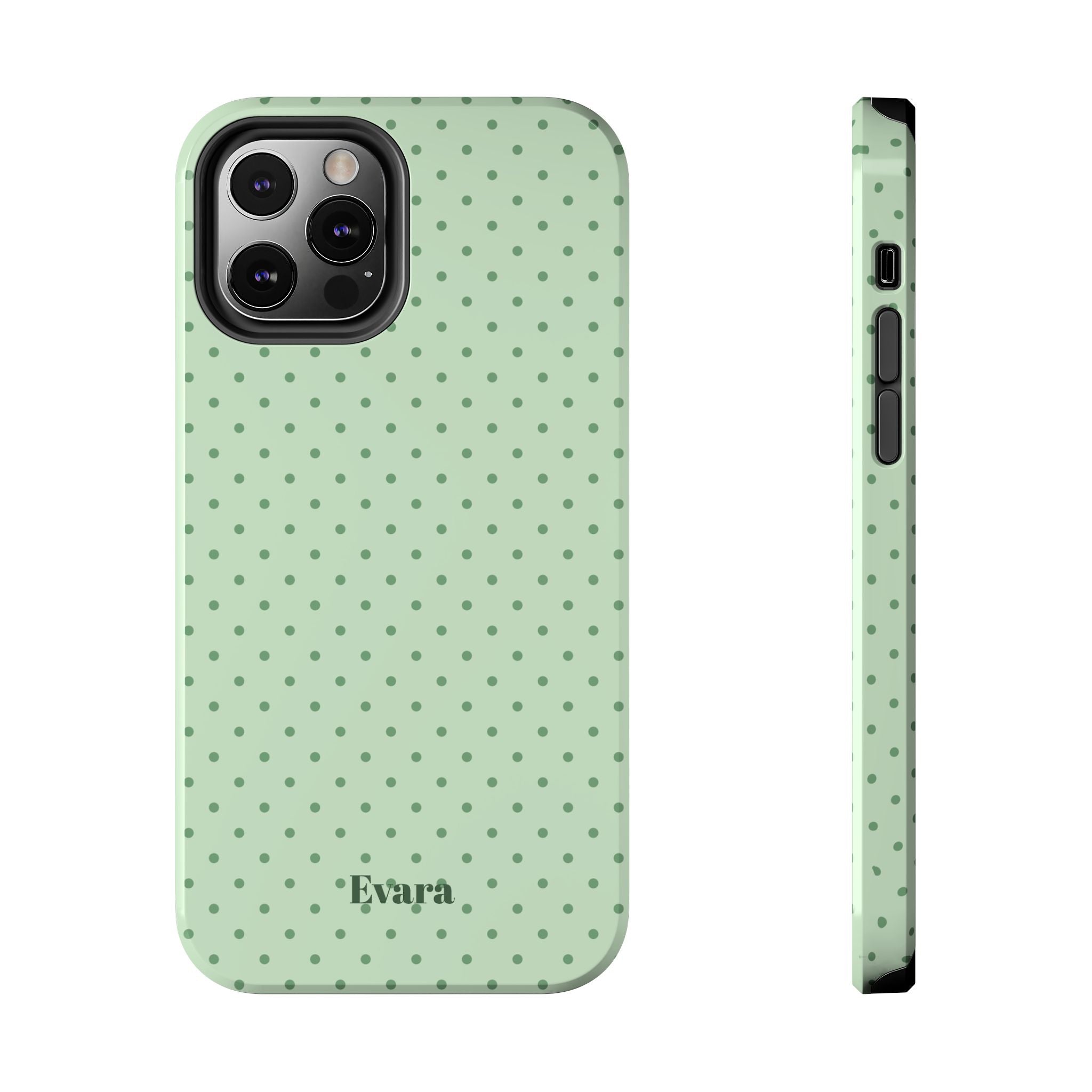 Mint Polka Dot Tough Phone Case — Protective Stylish Phone Cover