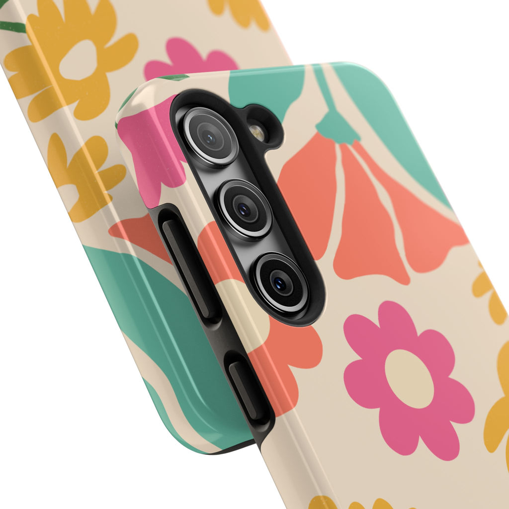 Yellow & Pink Vintage Flowers Phone Case