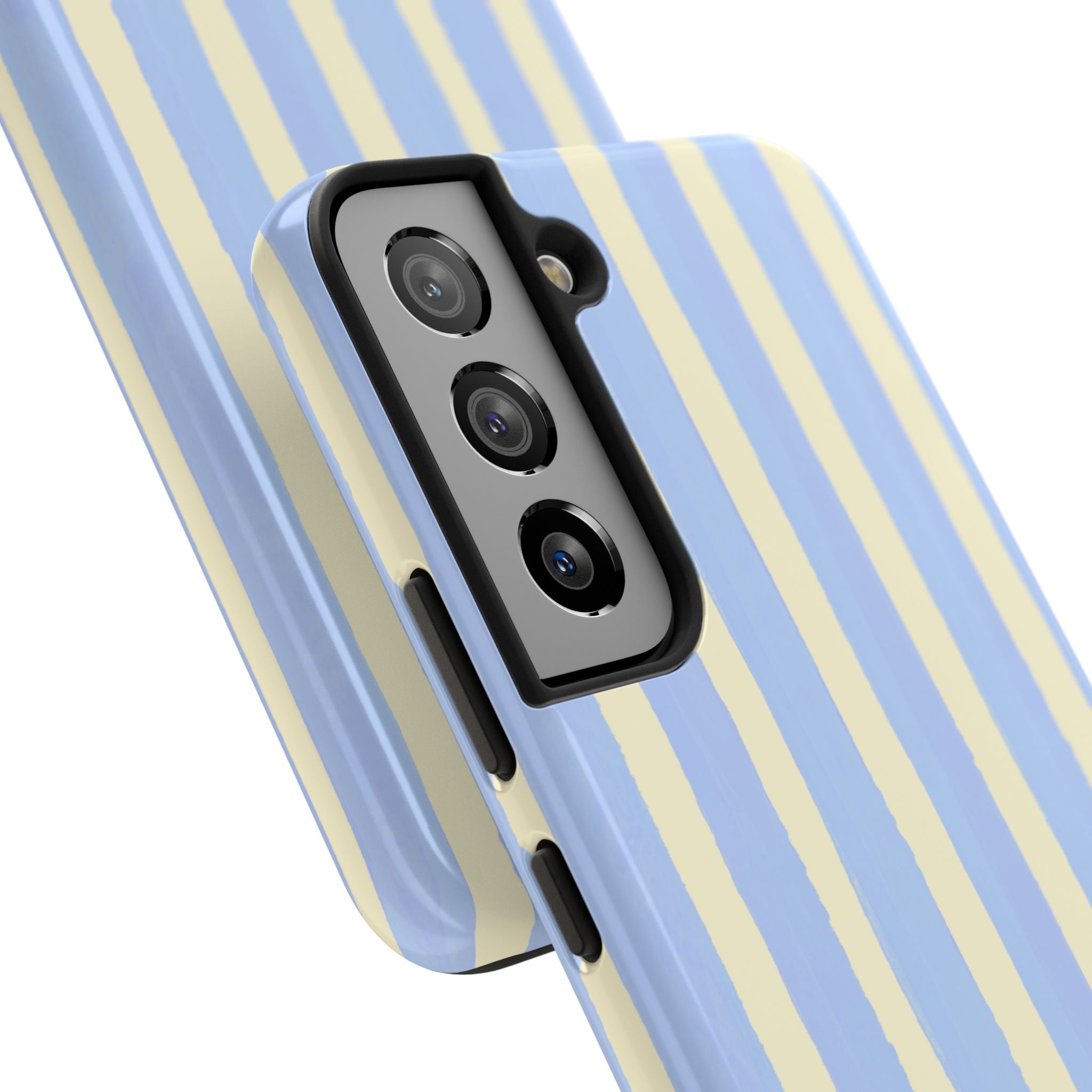 Pastel Blue & Cream Stripe Phone Case