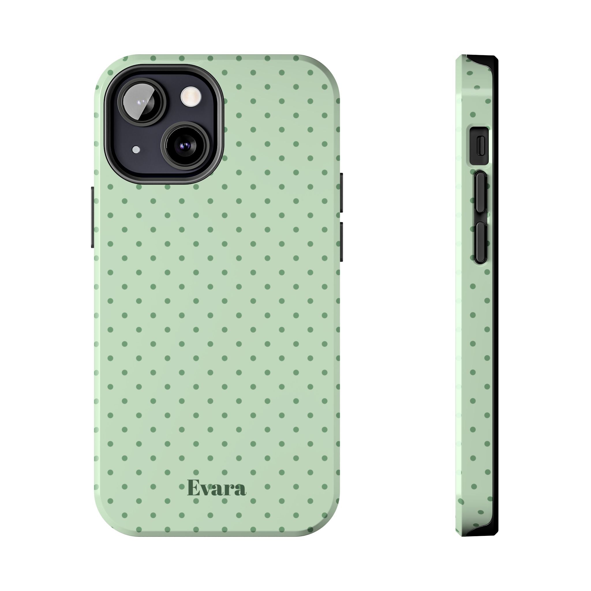 Mint Polka Dot Tough Phone Case — Protective Stylish Phone Cover