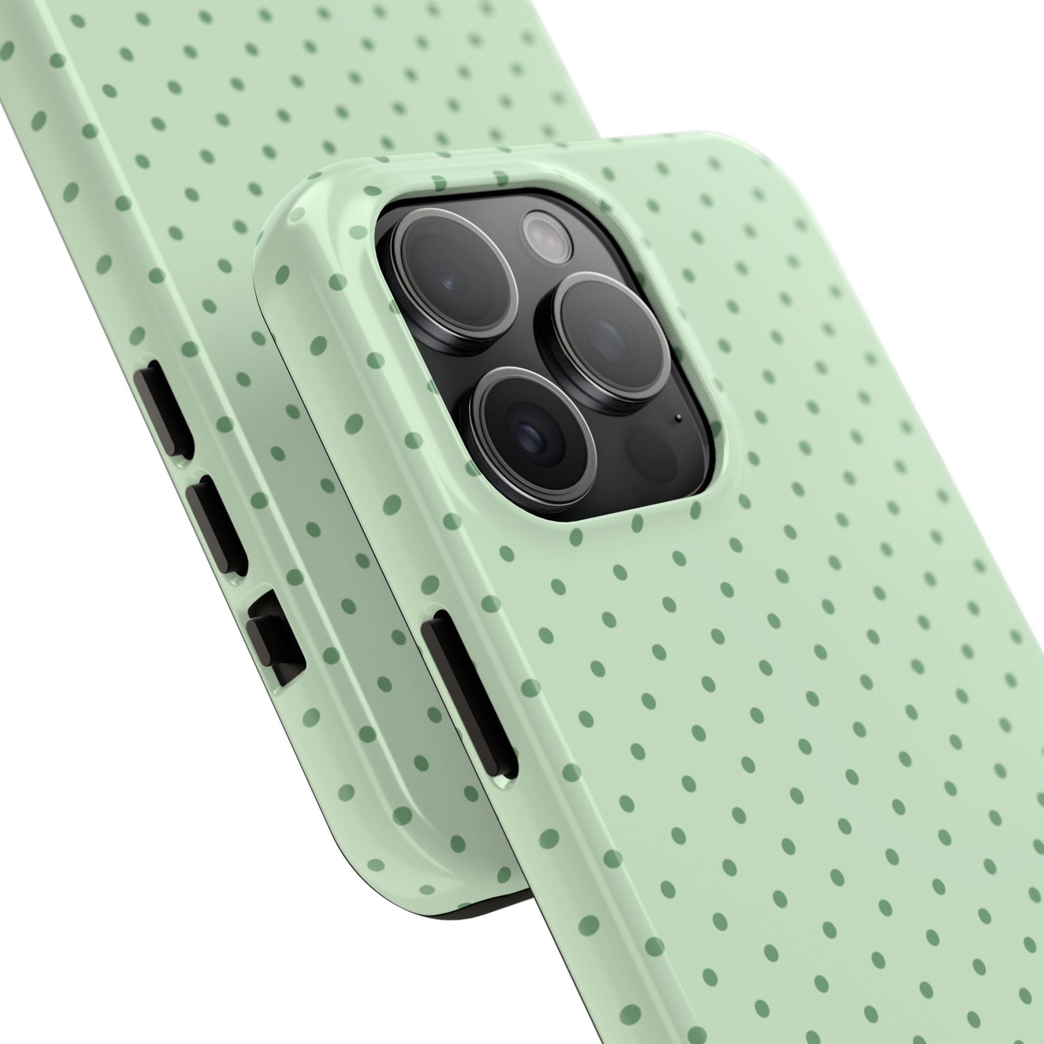 Mint Polka Dot Tough Phone Case — Protective Stylish Phone Cover