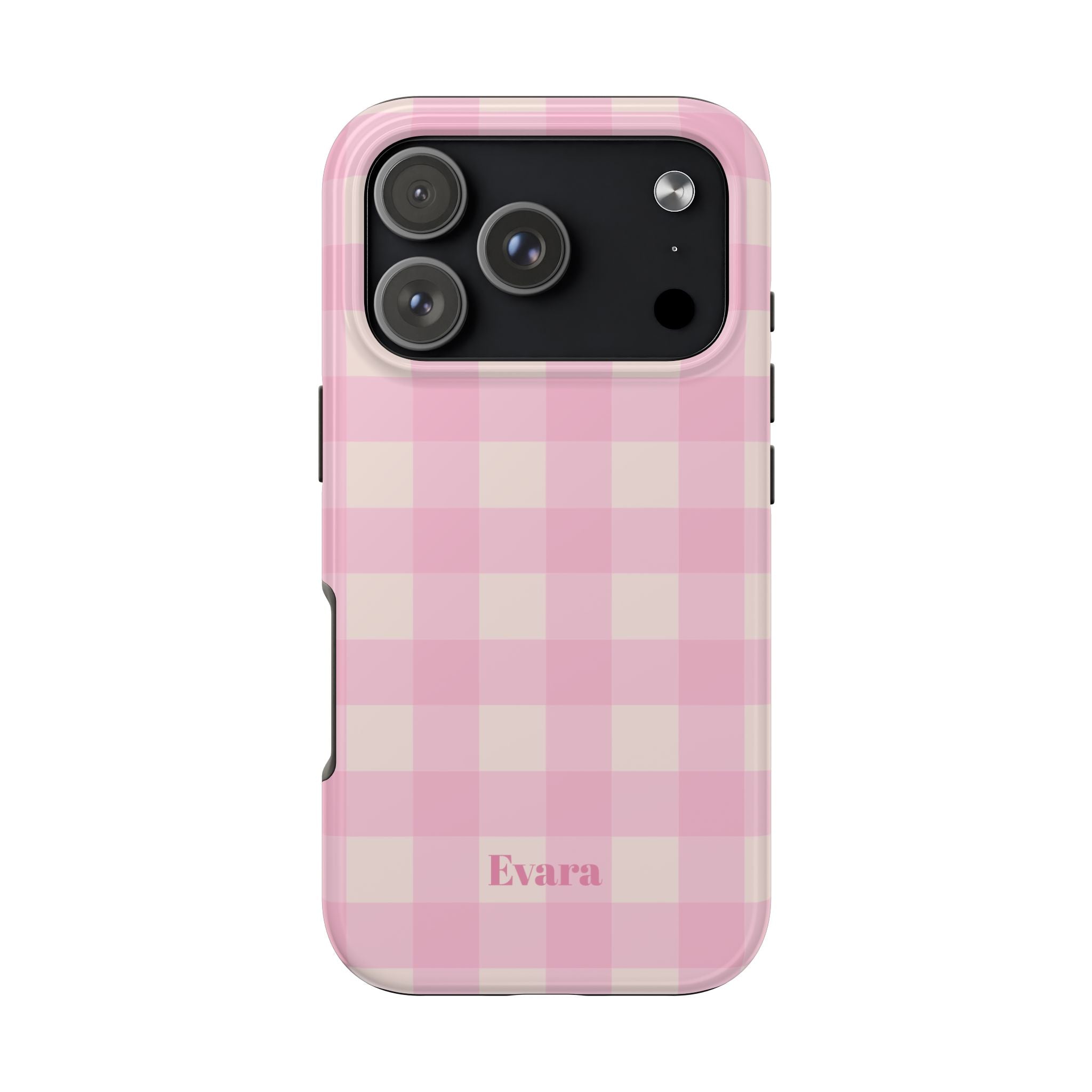 Large Pink Gingham Phone Case