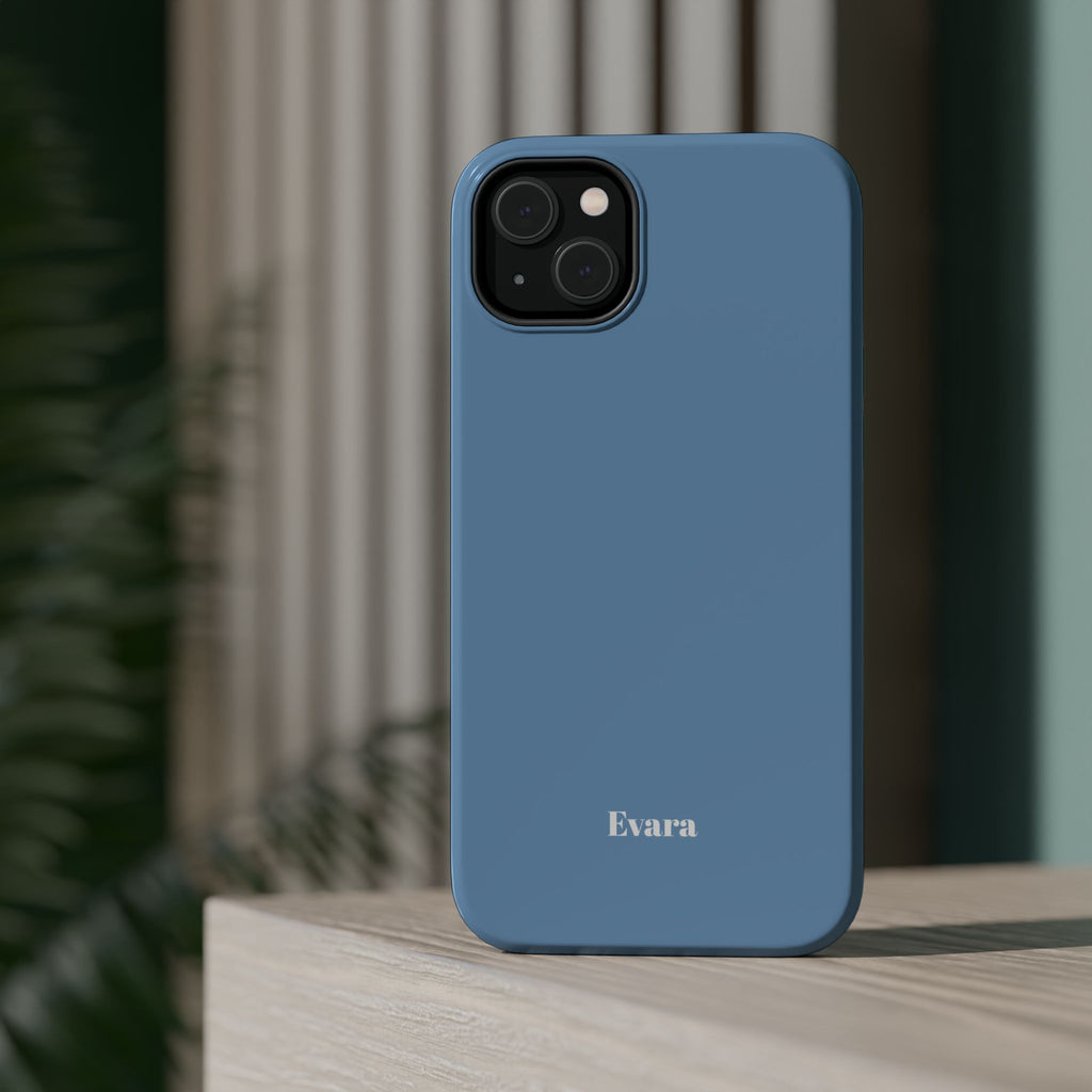 Blue Phone Case with Personalization- Magsafe