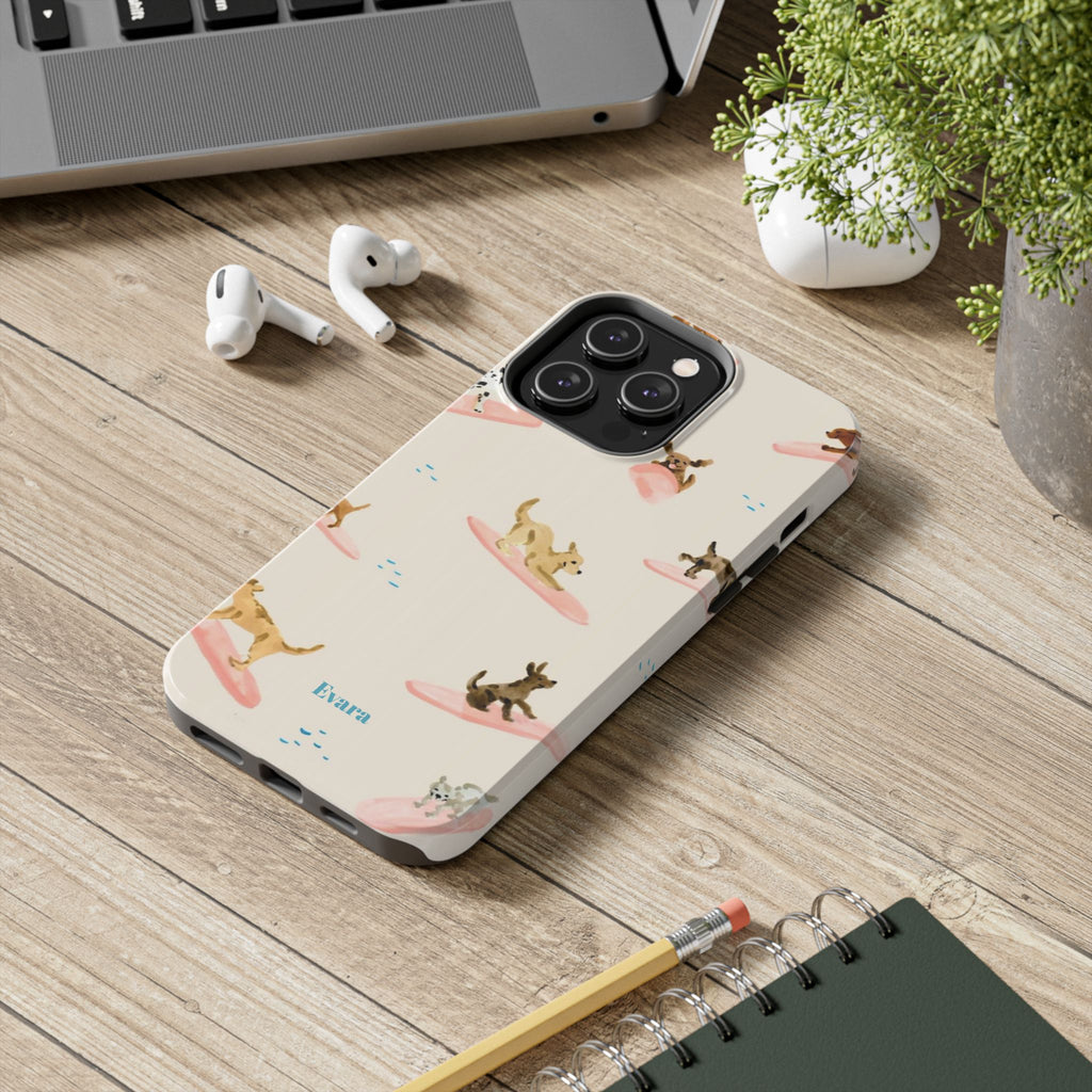 Surfing Dachshund's Phone case