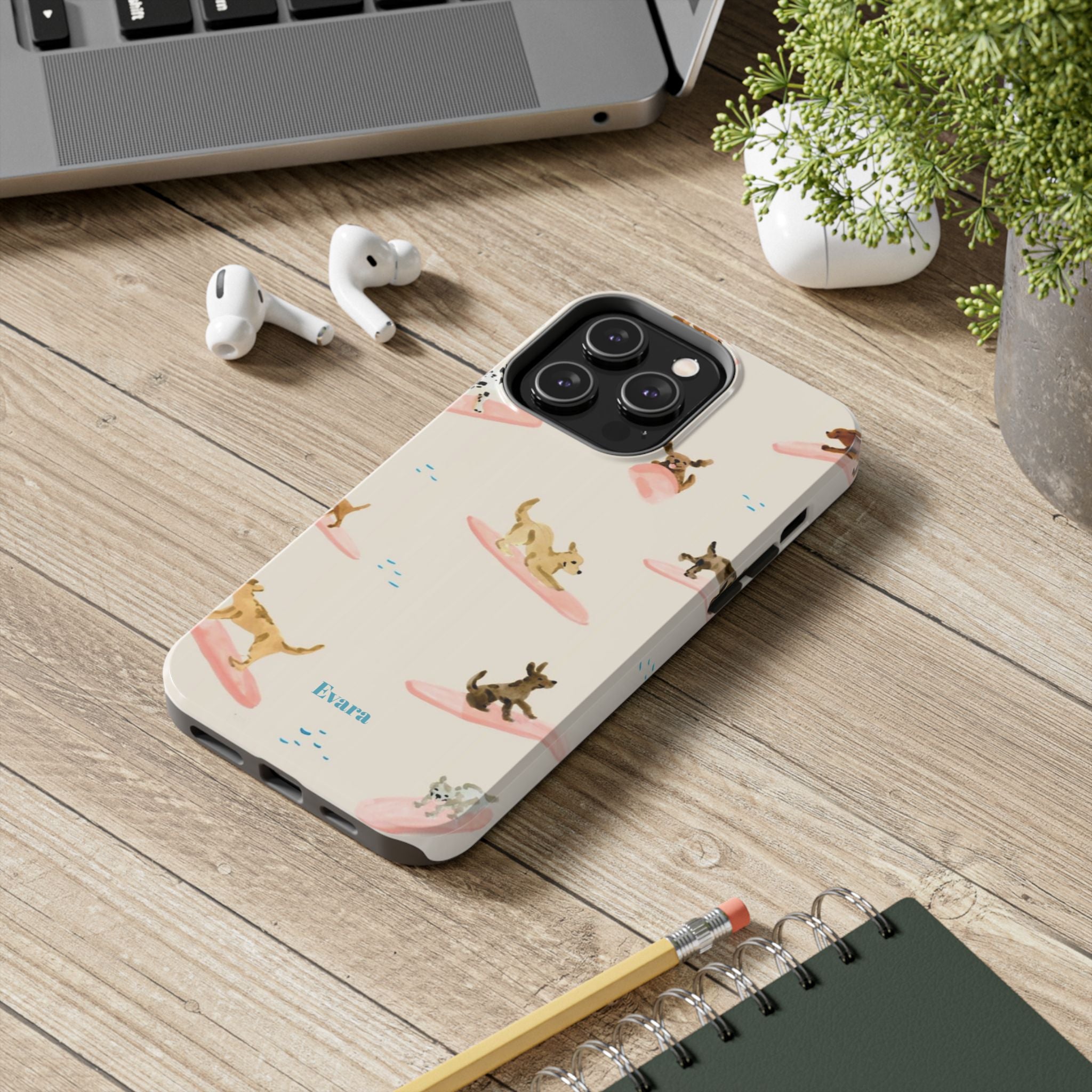 Surfing Dachshund's Phone case