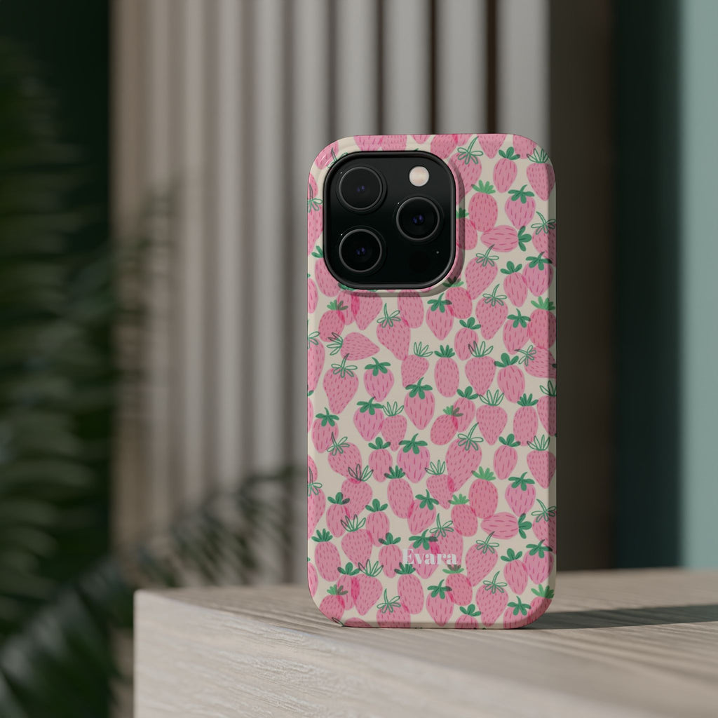 Pink Strawberry Phone Case- Magsafe