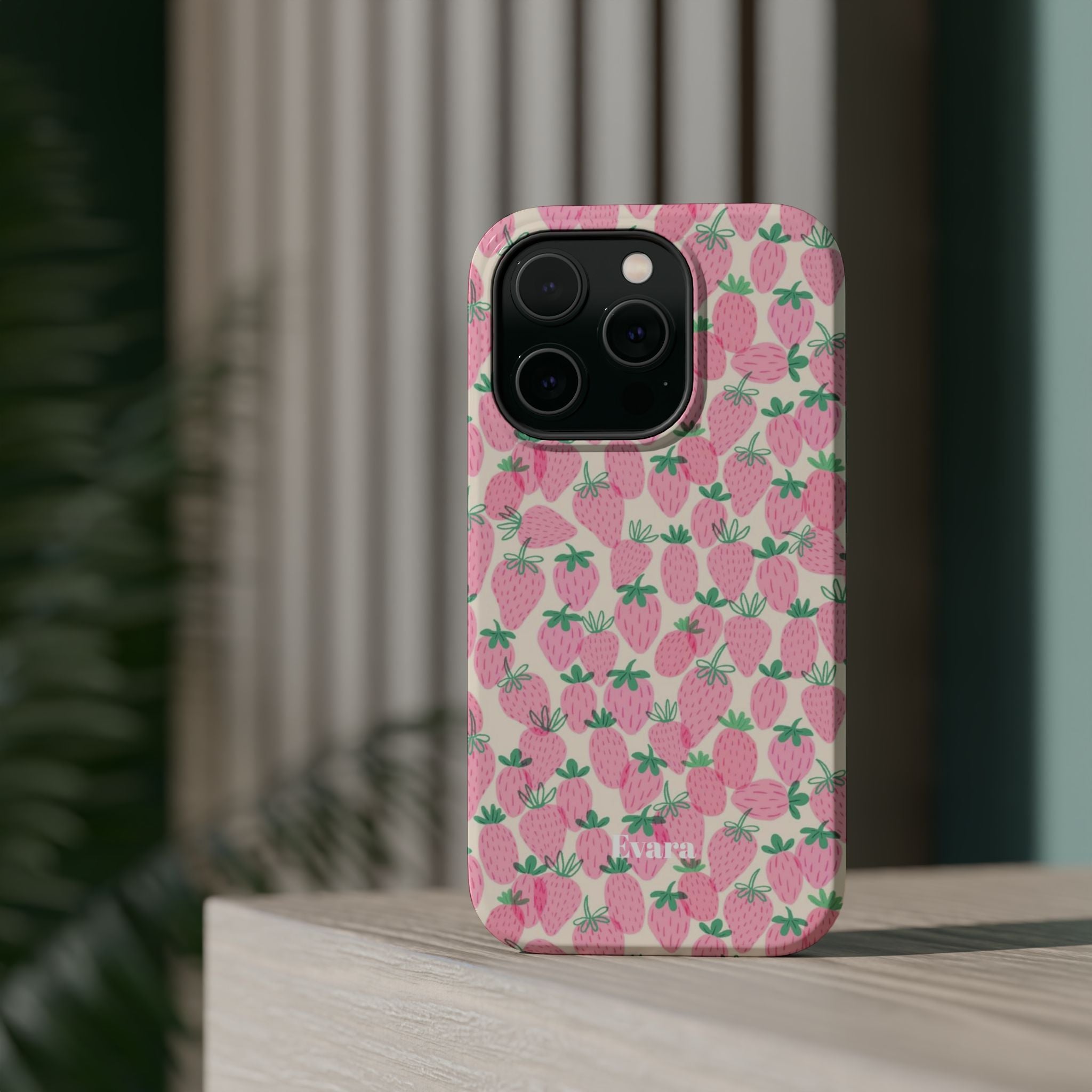 Pink Strawberry Phone Case- Magsafe