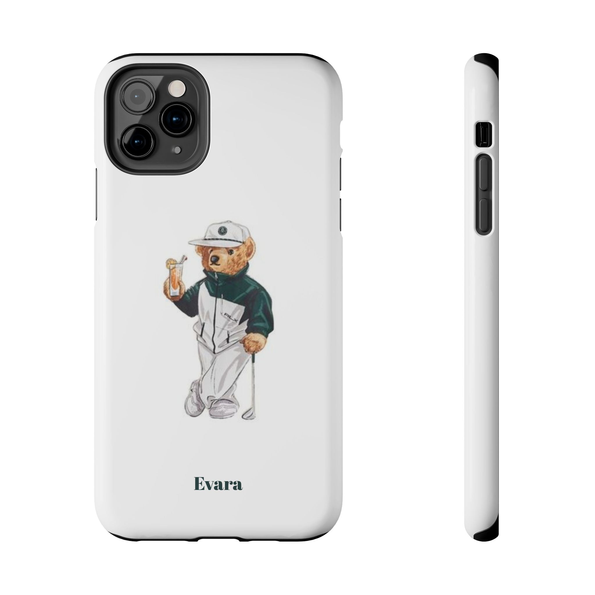 Tough Phone Case — Personalized Golf Bear Design