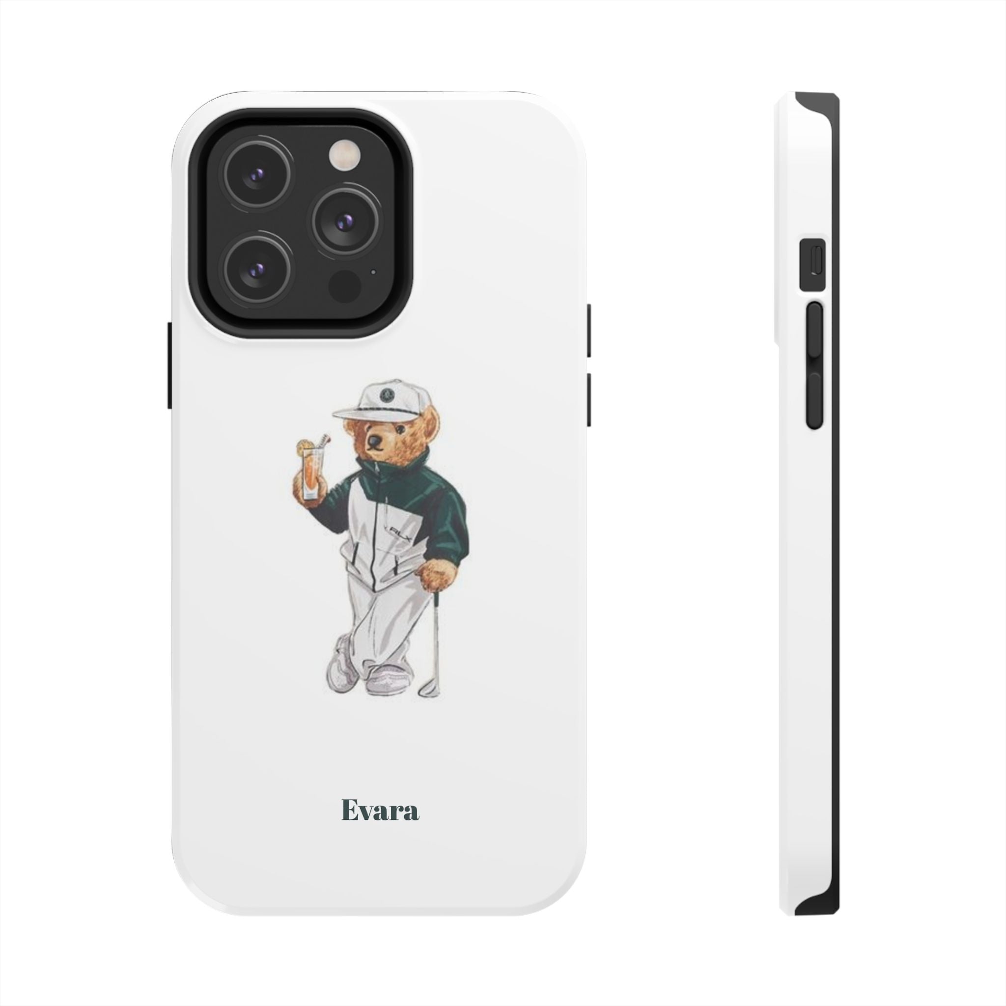 Tough Phone Case — Personalized Golf Bear Design