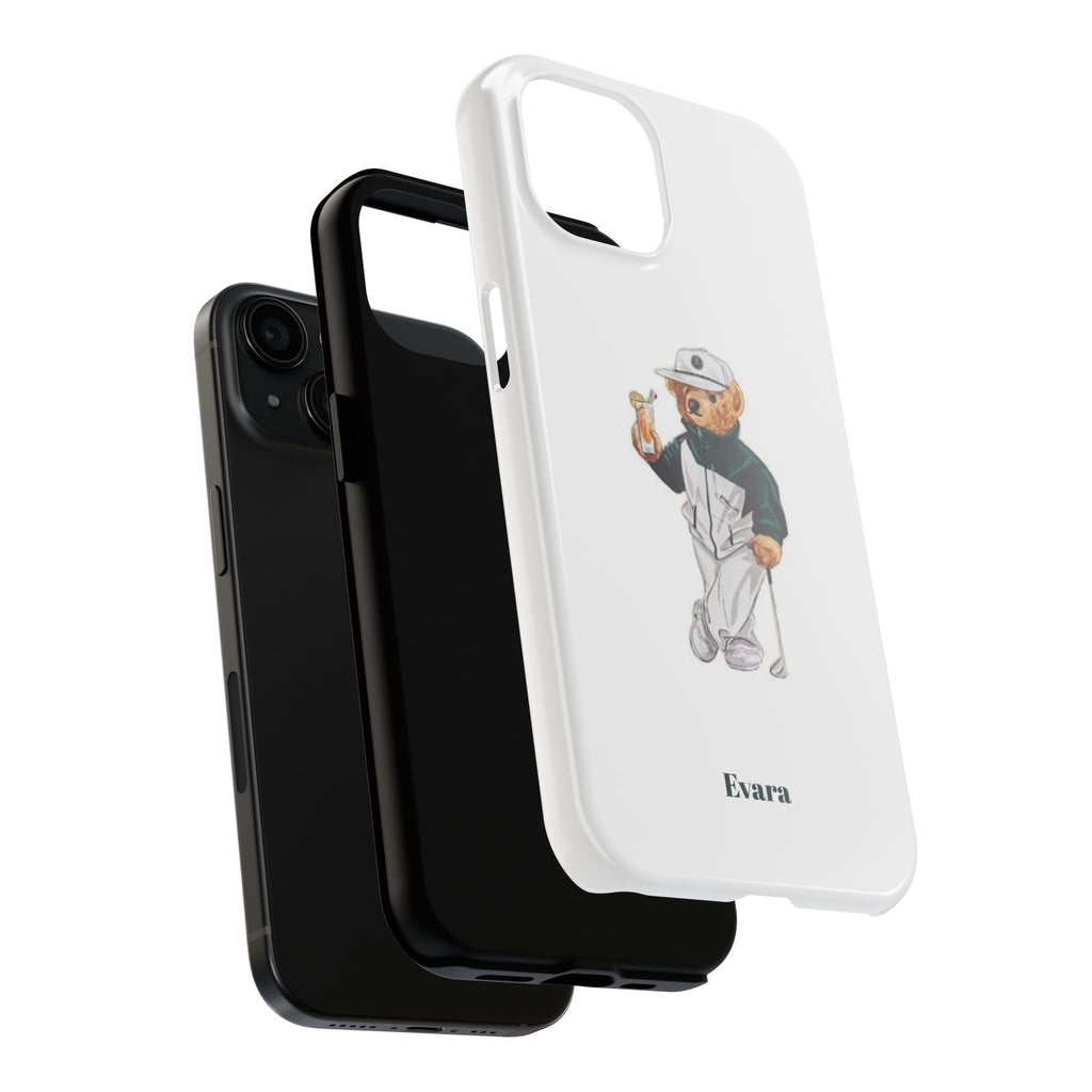 Tough Phone Case — Personalized Golf Bear Design