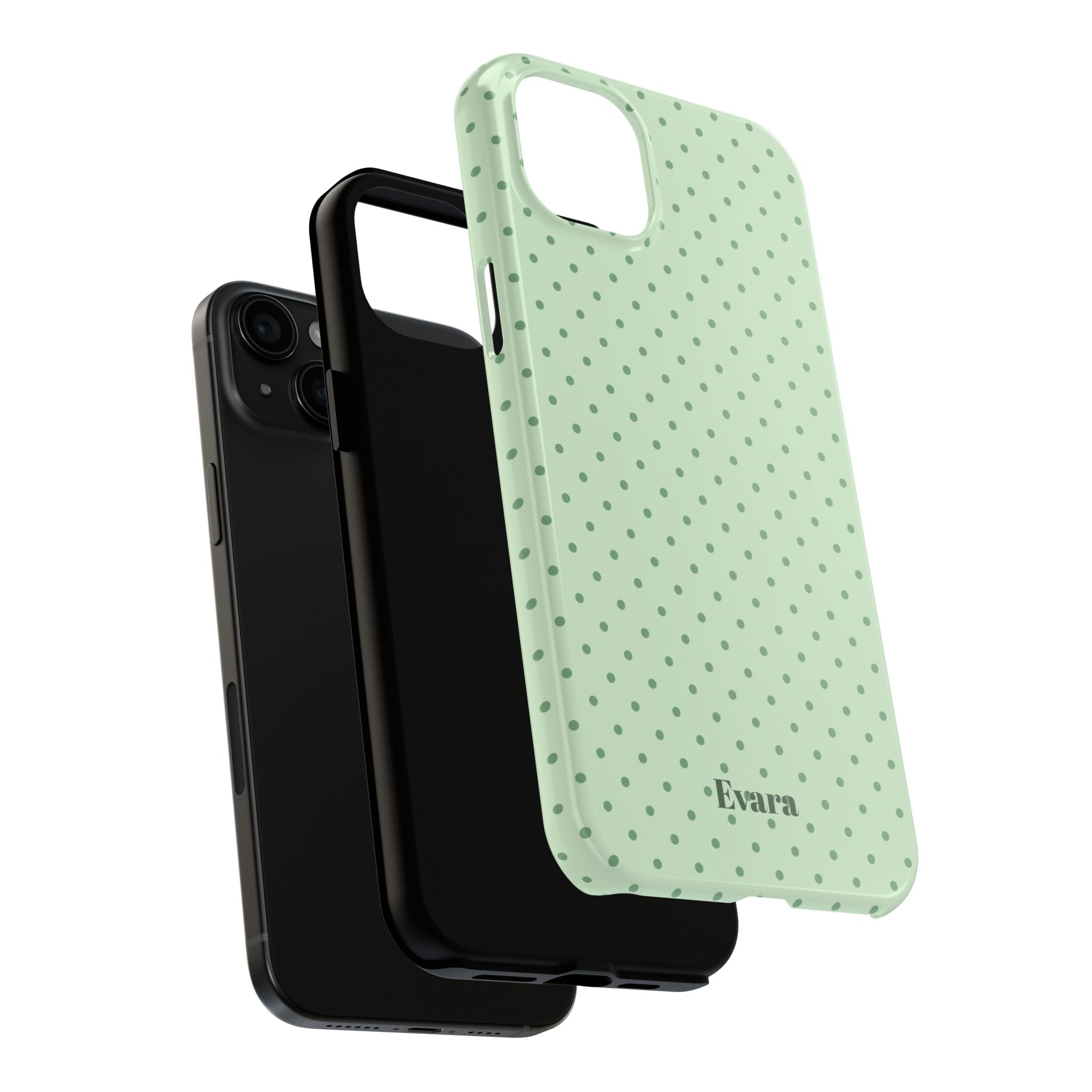 Mint Polka Dot Tough Phone Case — Protective Stylish Phone Cover