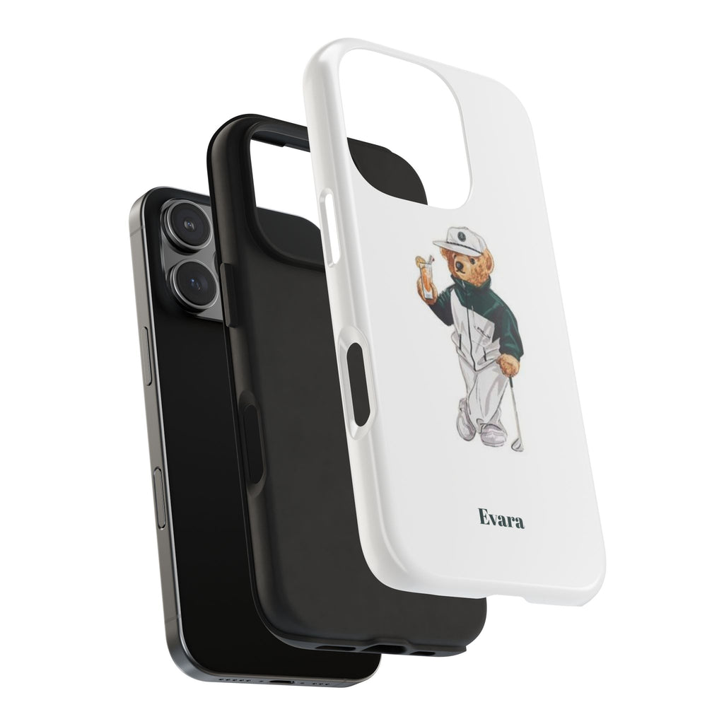 Tough Phone Case — Personalized Golf Bear Design