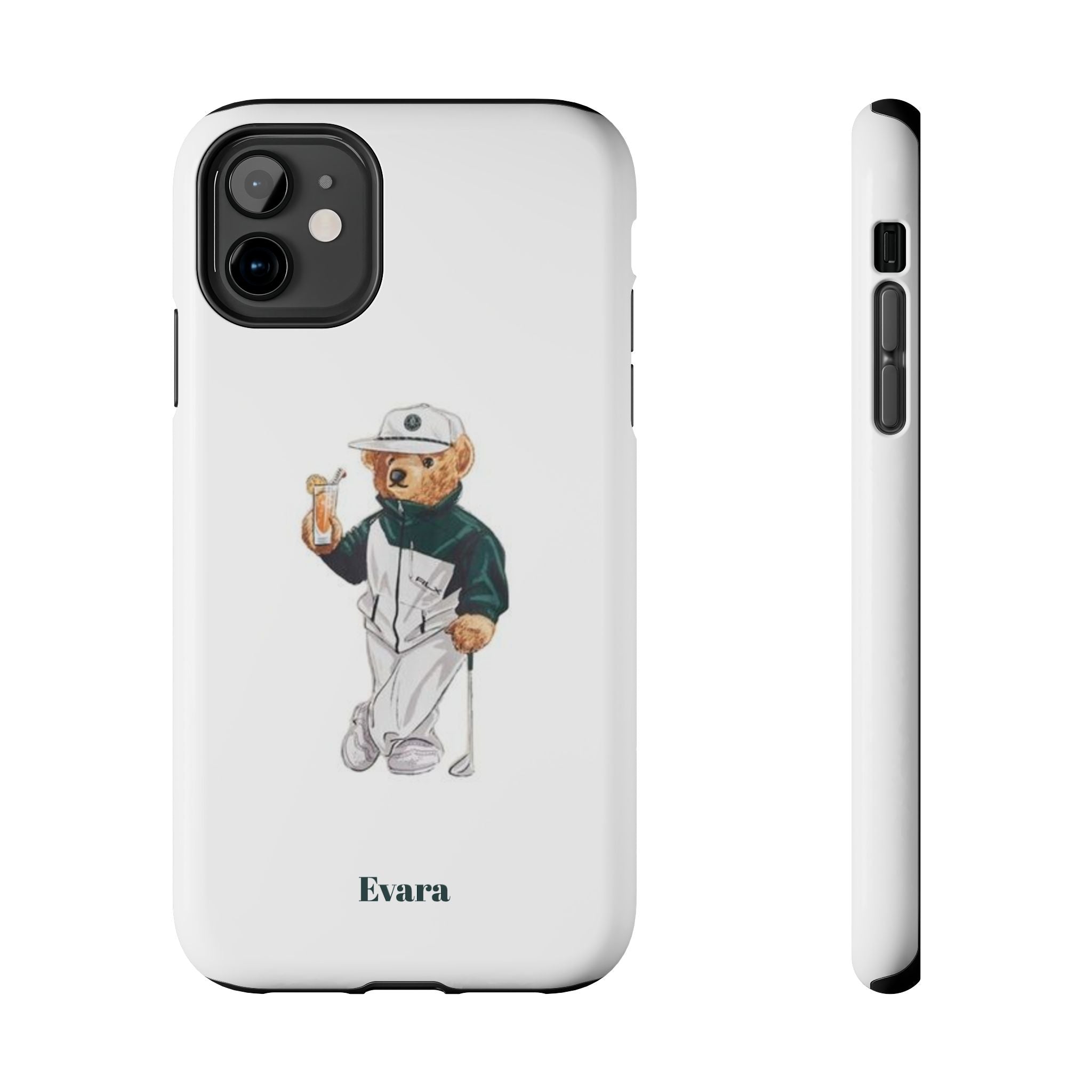 Tough Phone Case — Personalized Golf Bear Design
