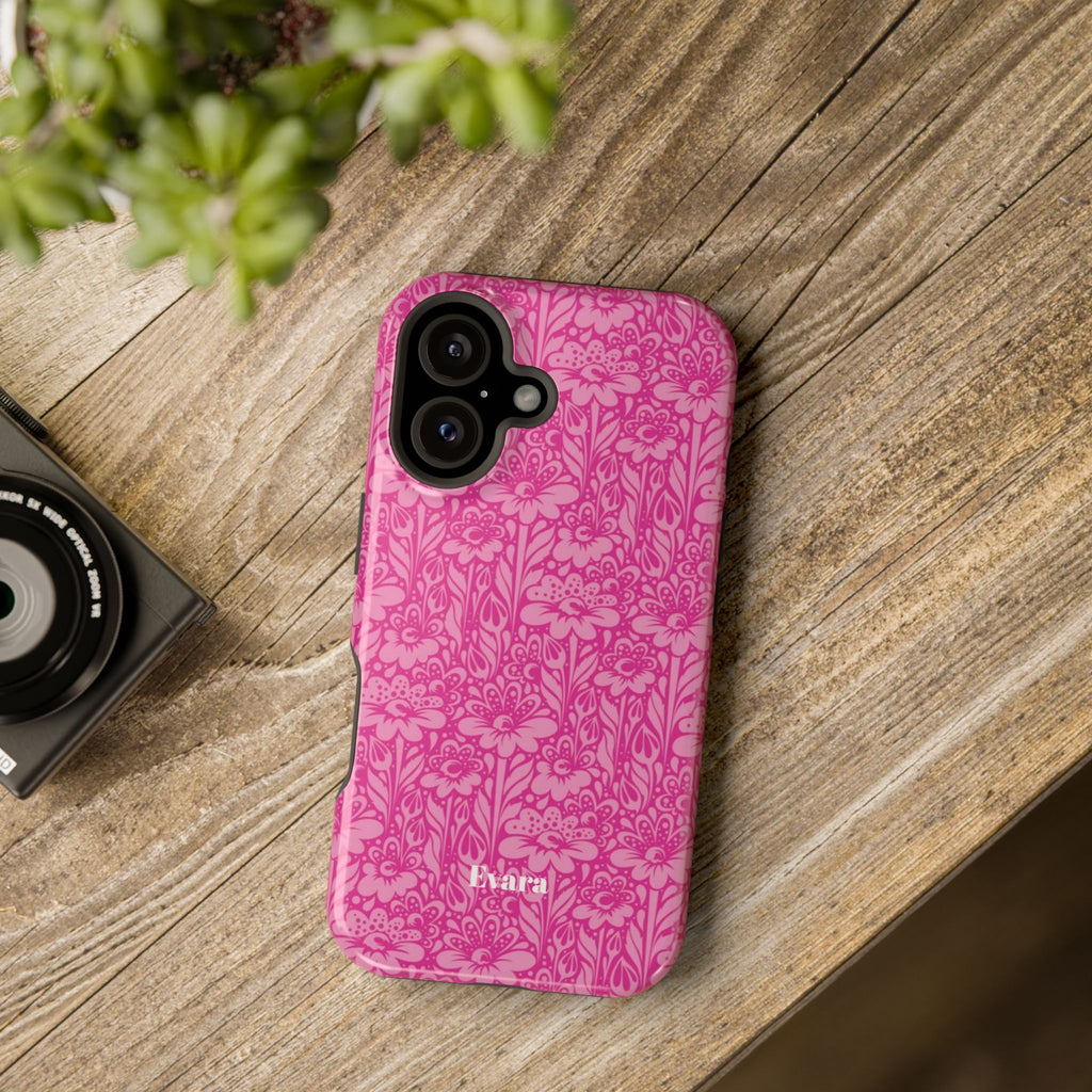 Pink Floral Phone Case- Magsafe