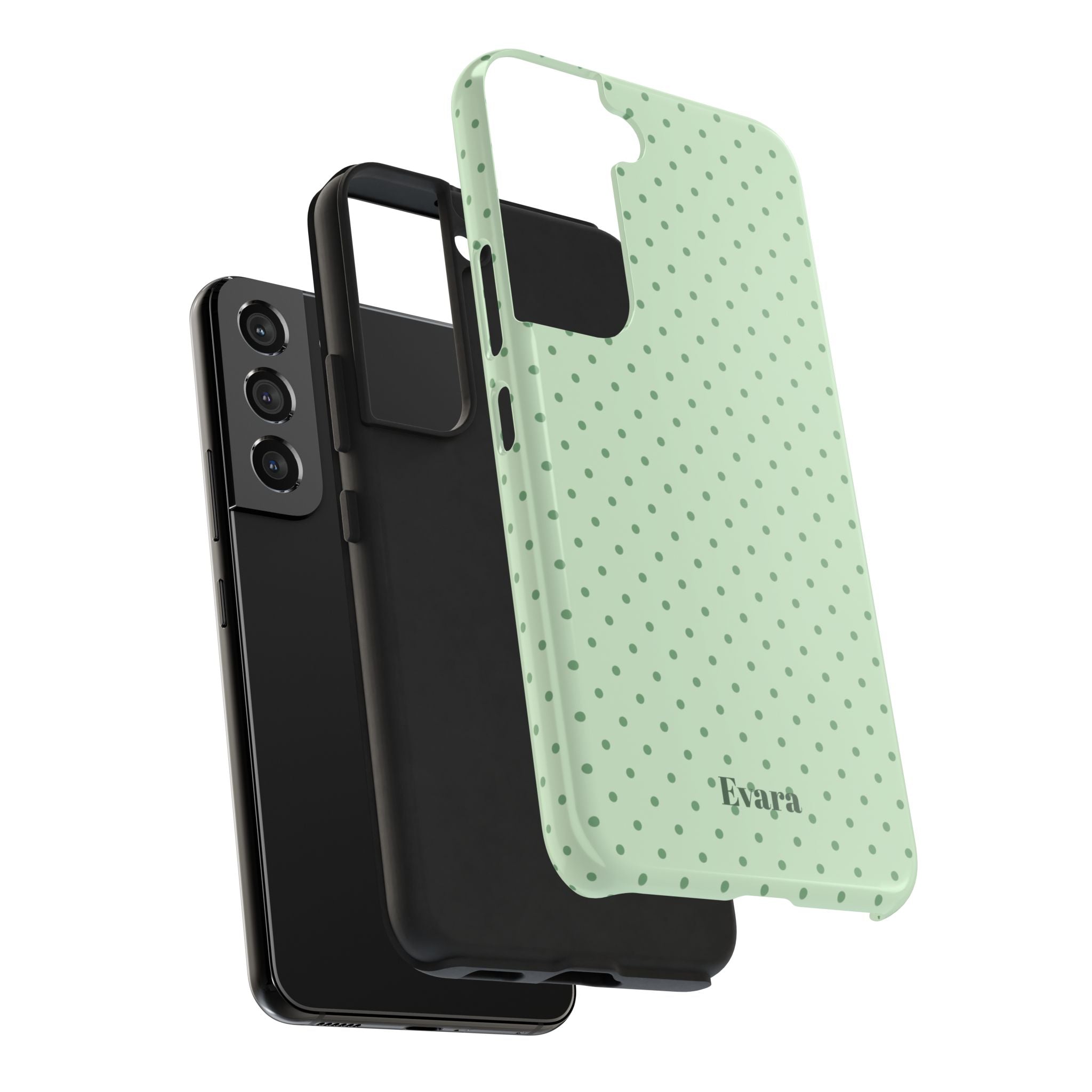 Mint Polka Dot Tough Phone Case — Protective Stylish Phone Cover