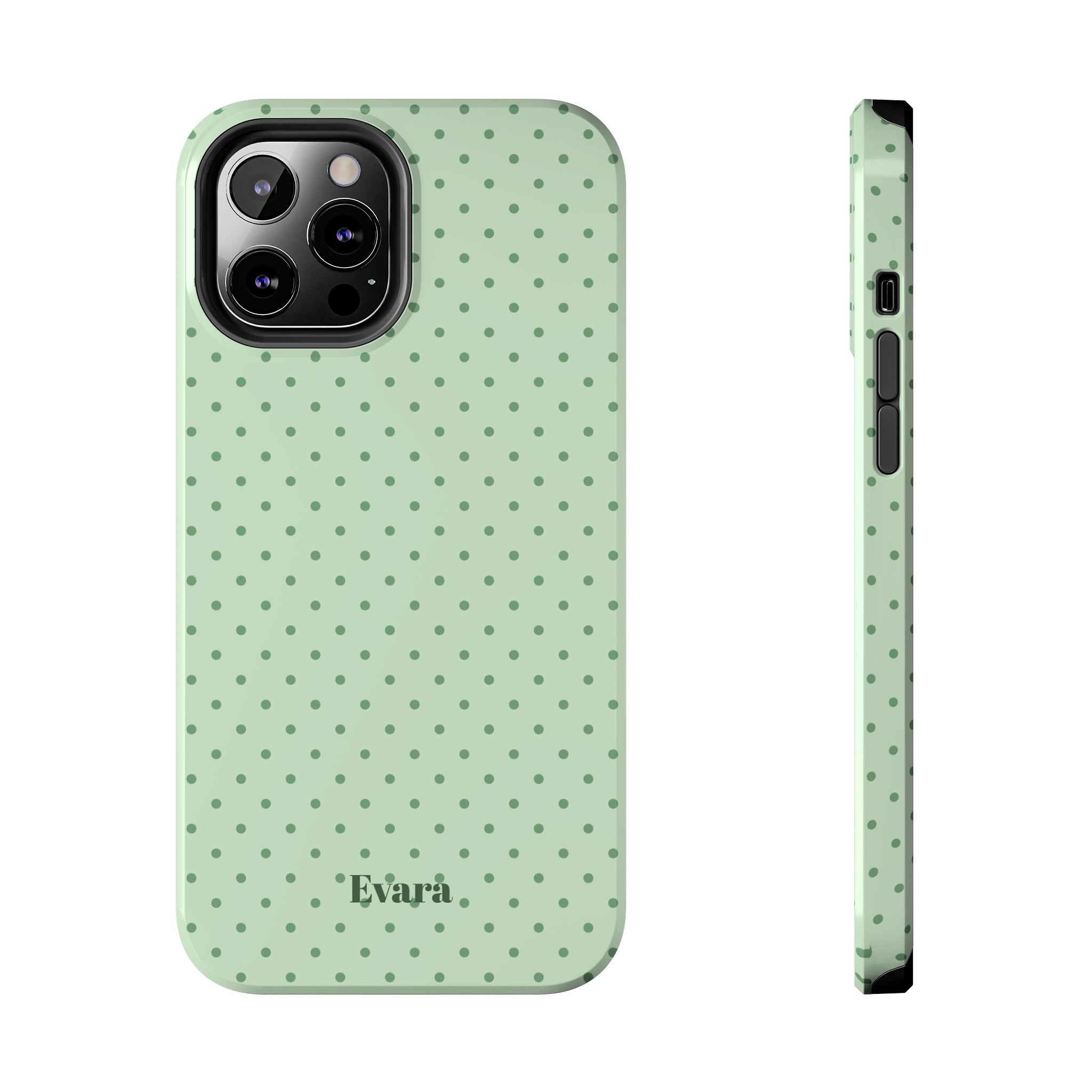 Mint Polka Dot Tough Phone Case — Protective Stylish Phone Cover