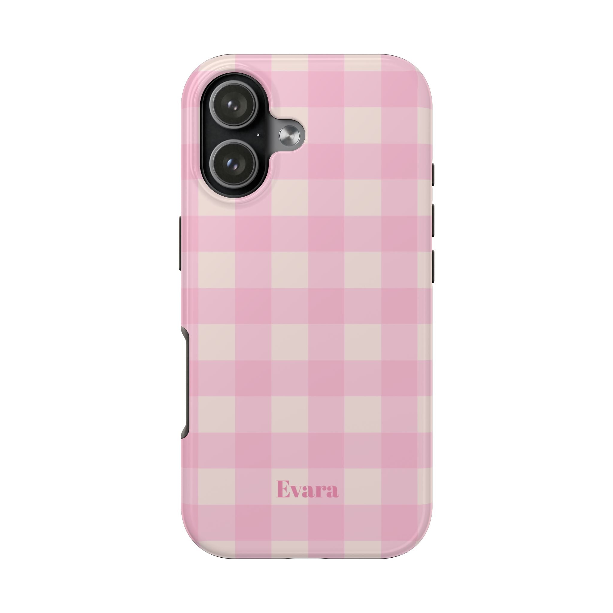 Large Pink Gingham Phone Case