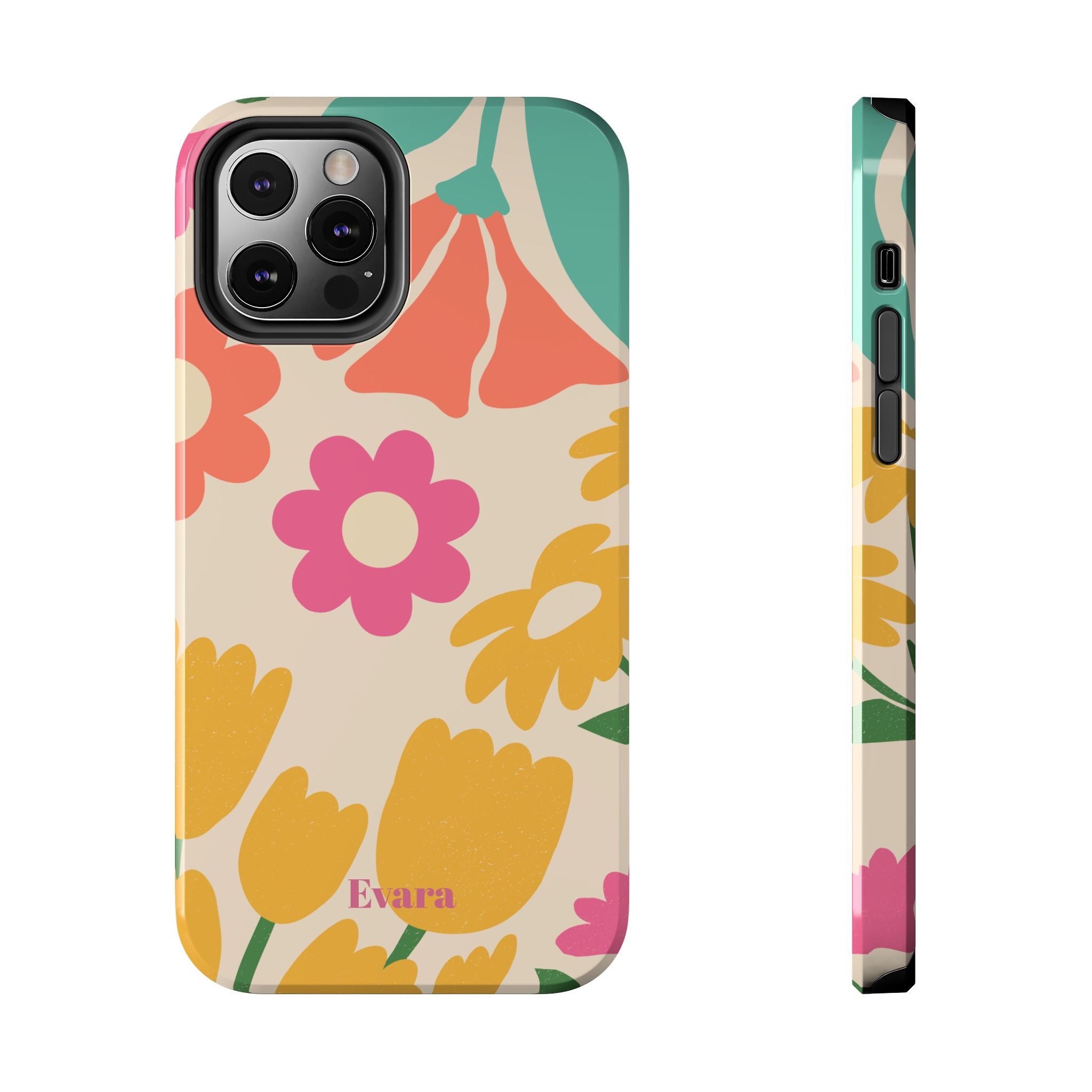 Yellow & Pink Vintage Flowers Phone Case